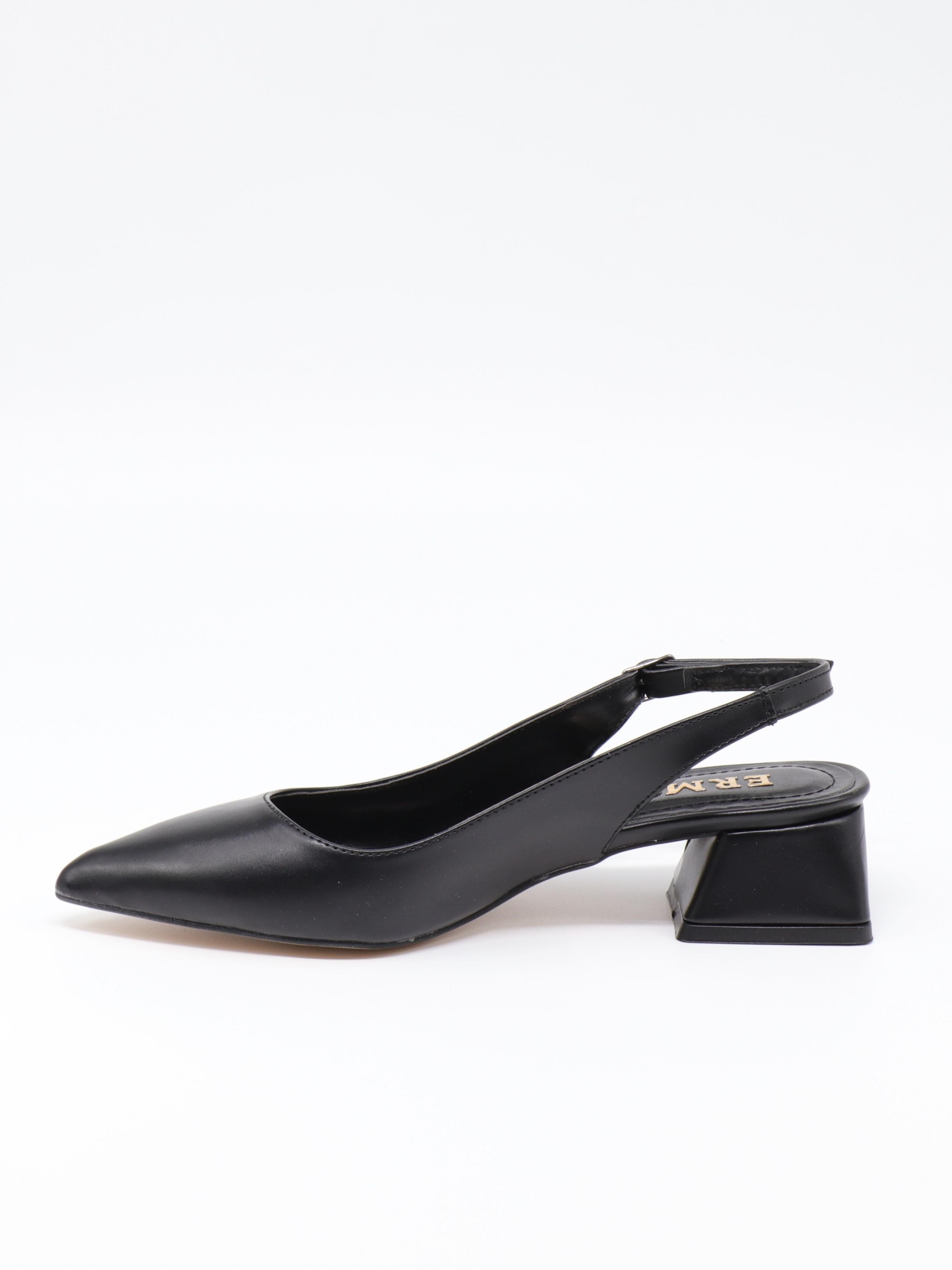 Nesil Shoes Ermod 2601 Siyah Arkası Açık Kadın Ayakkabı