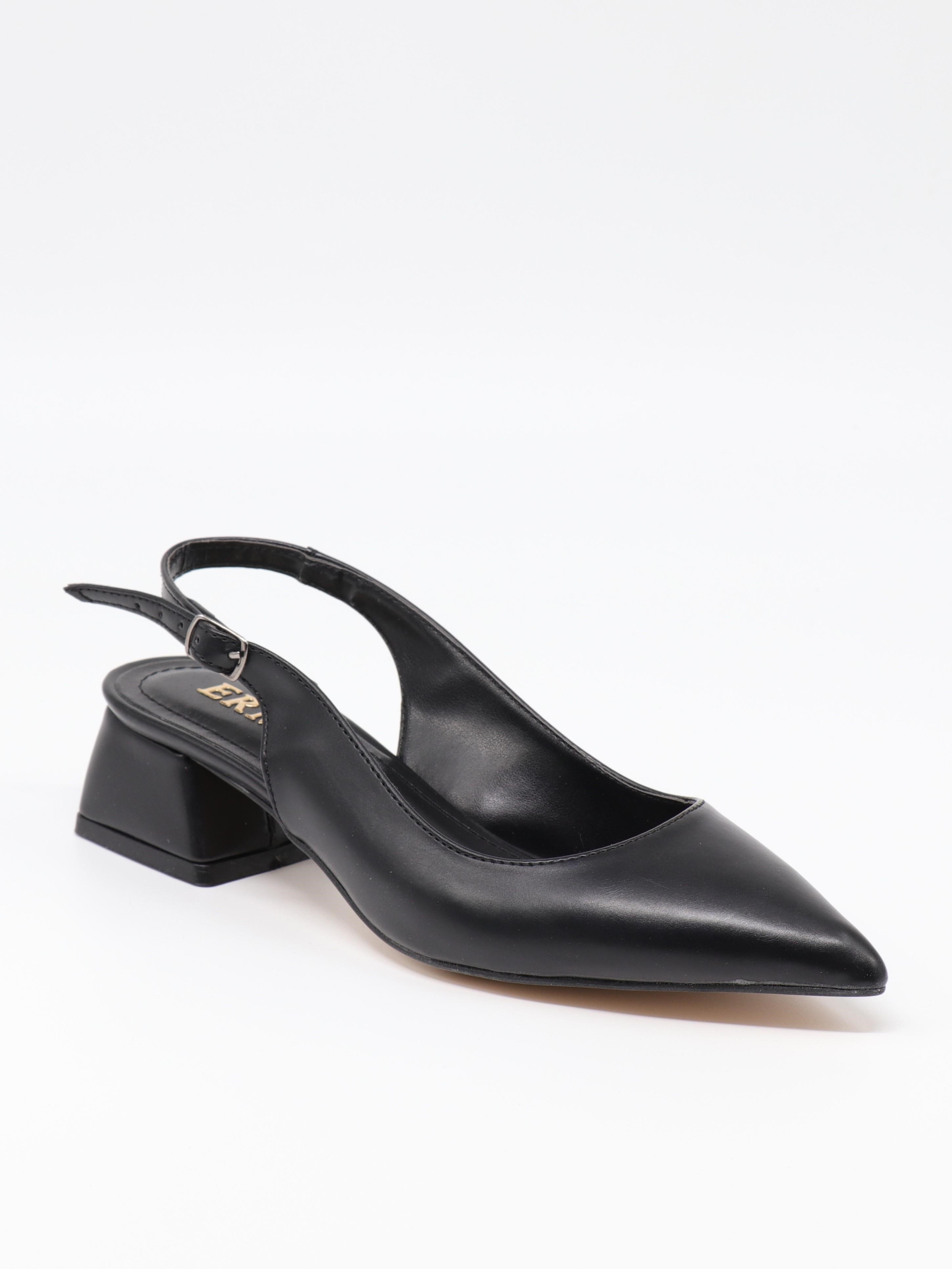 Nesil Shoes Ermod 2601 Siyah Arkası Açık Kadın Ayakkabı