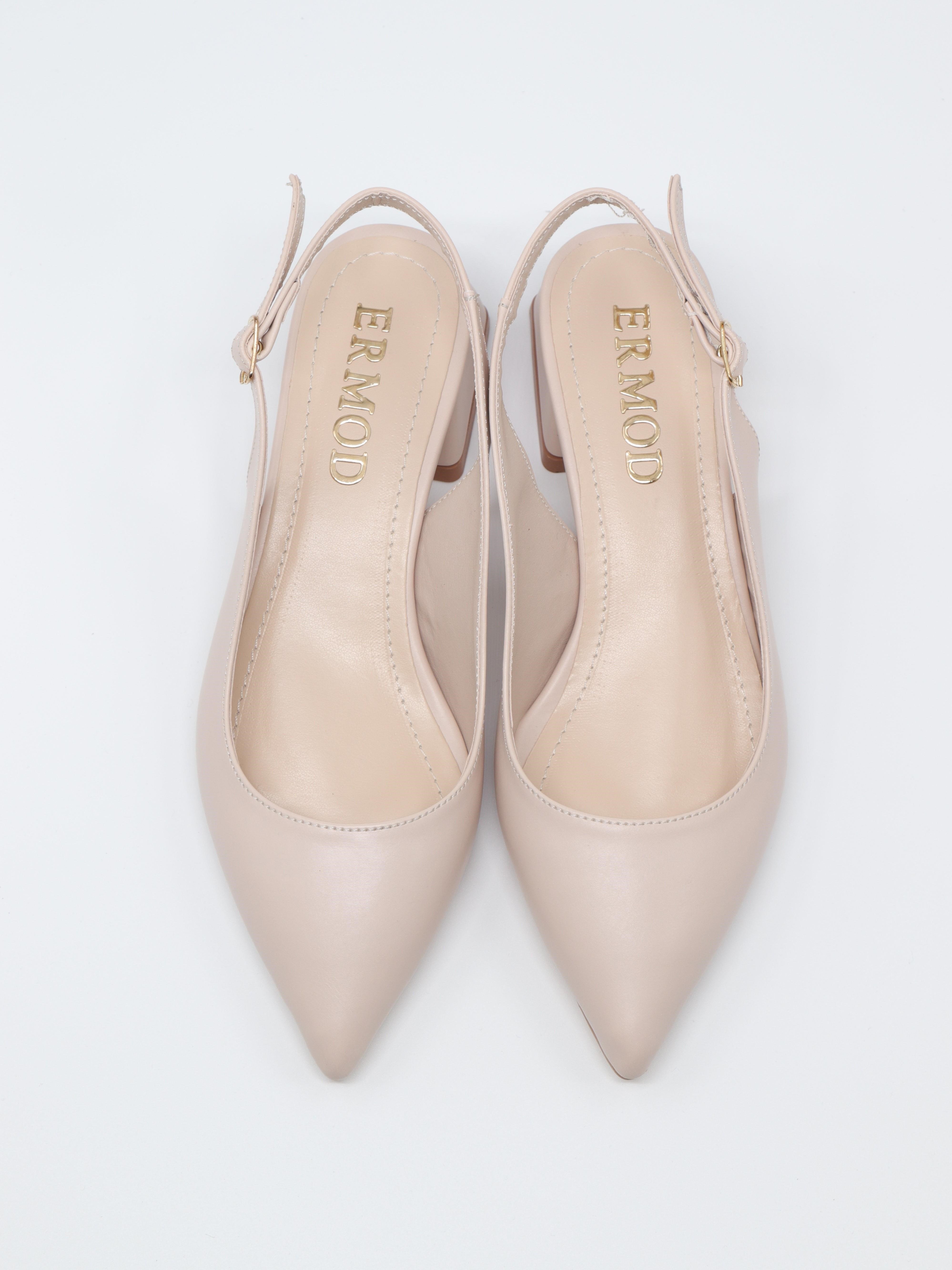 Nesil Shoes Ermod 2601 Ten Arkası Açık Kadın Ayakkabı