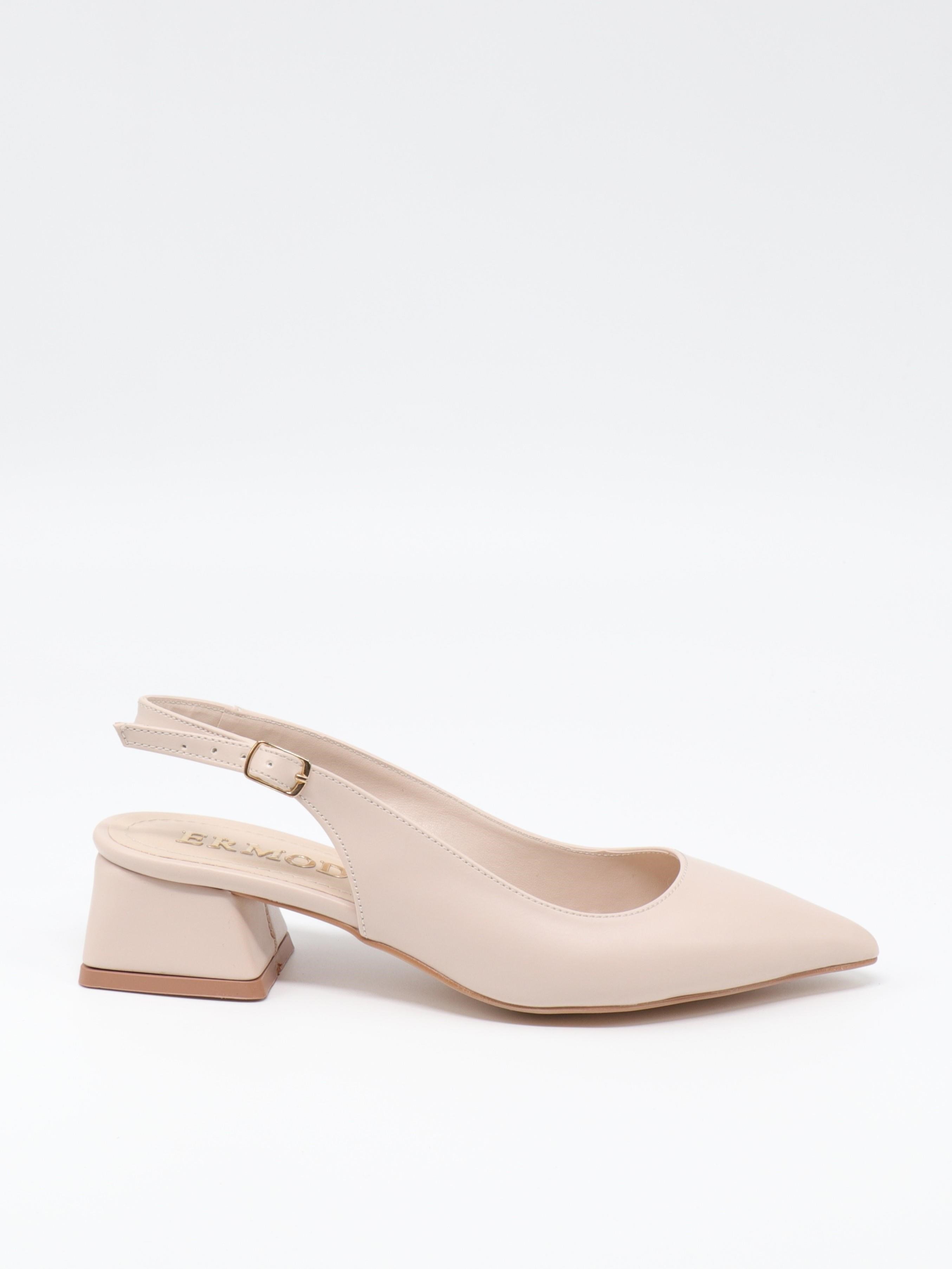 Nesil Shoes Ermod 2601 Ten Arkası Açık Kadın Ayakkabı