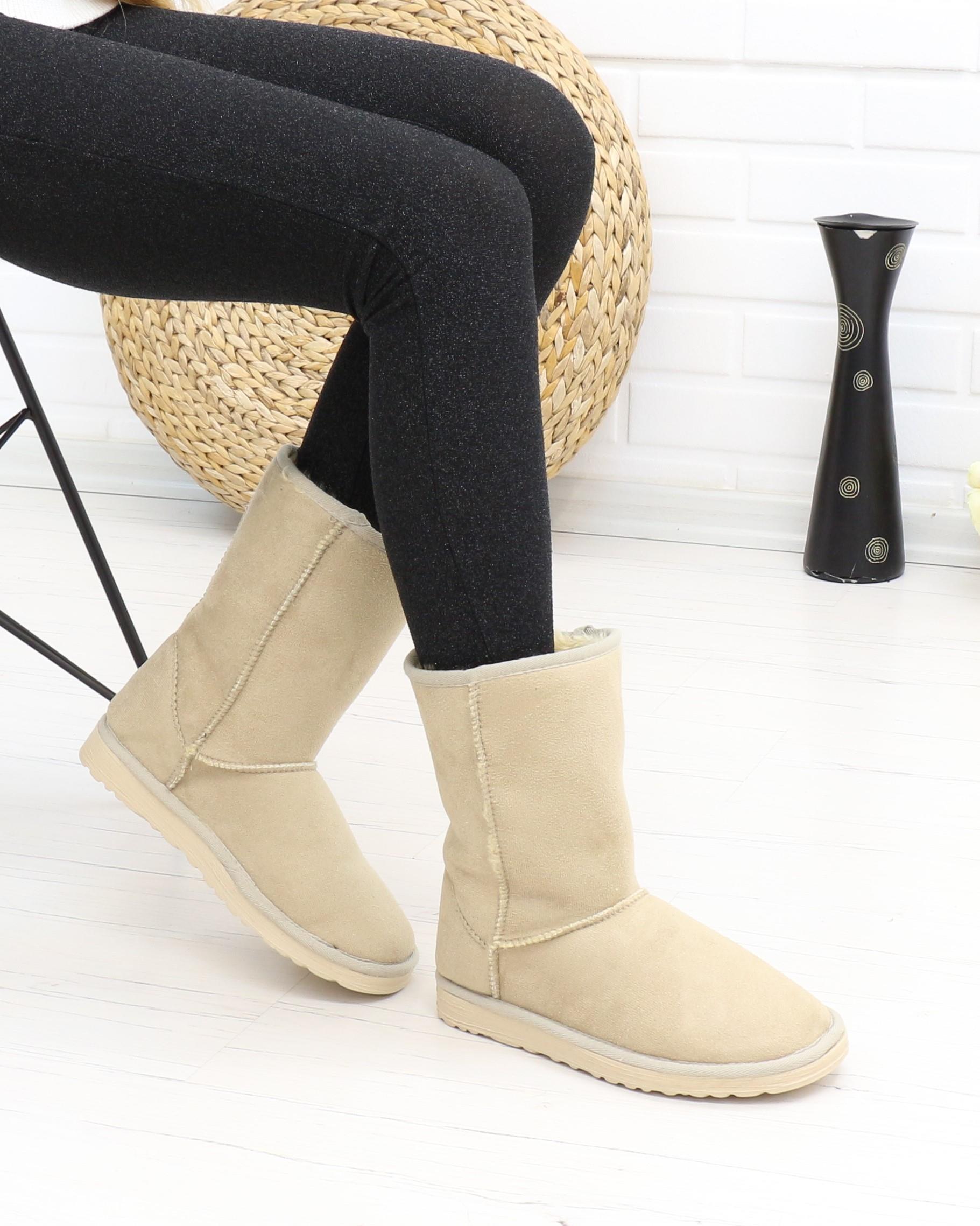 Nesil Shoes Etna Ten Süet Orta Boy Agh Kadın Bot