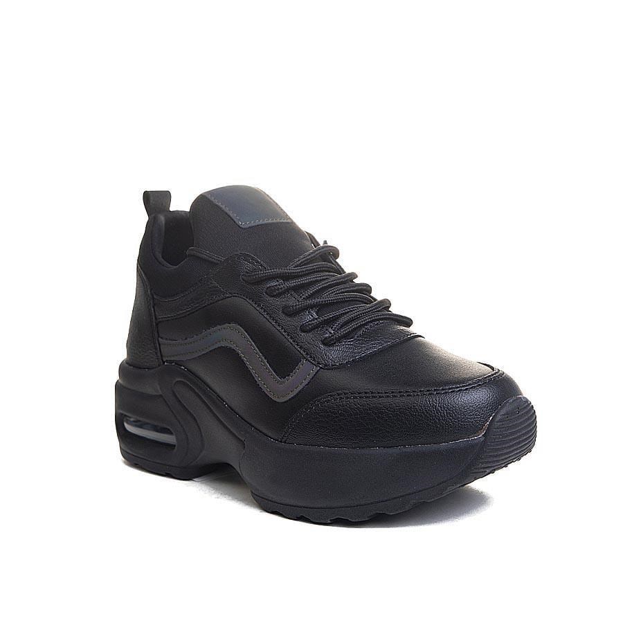 Nesil Shoes Flet 121 Siyah Air Taban Kadın Sneakers