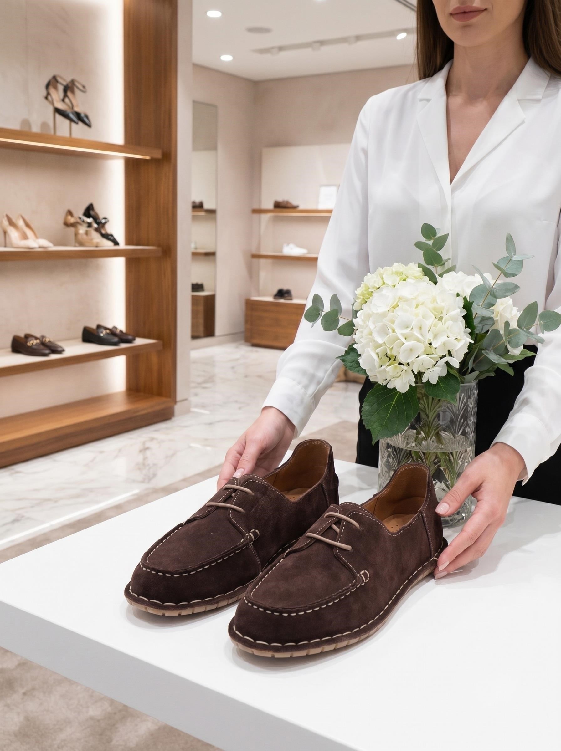 Nesil Shoes İzel 152 Kahve Süet Hakiki Deri Kadın Ayakkabı