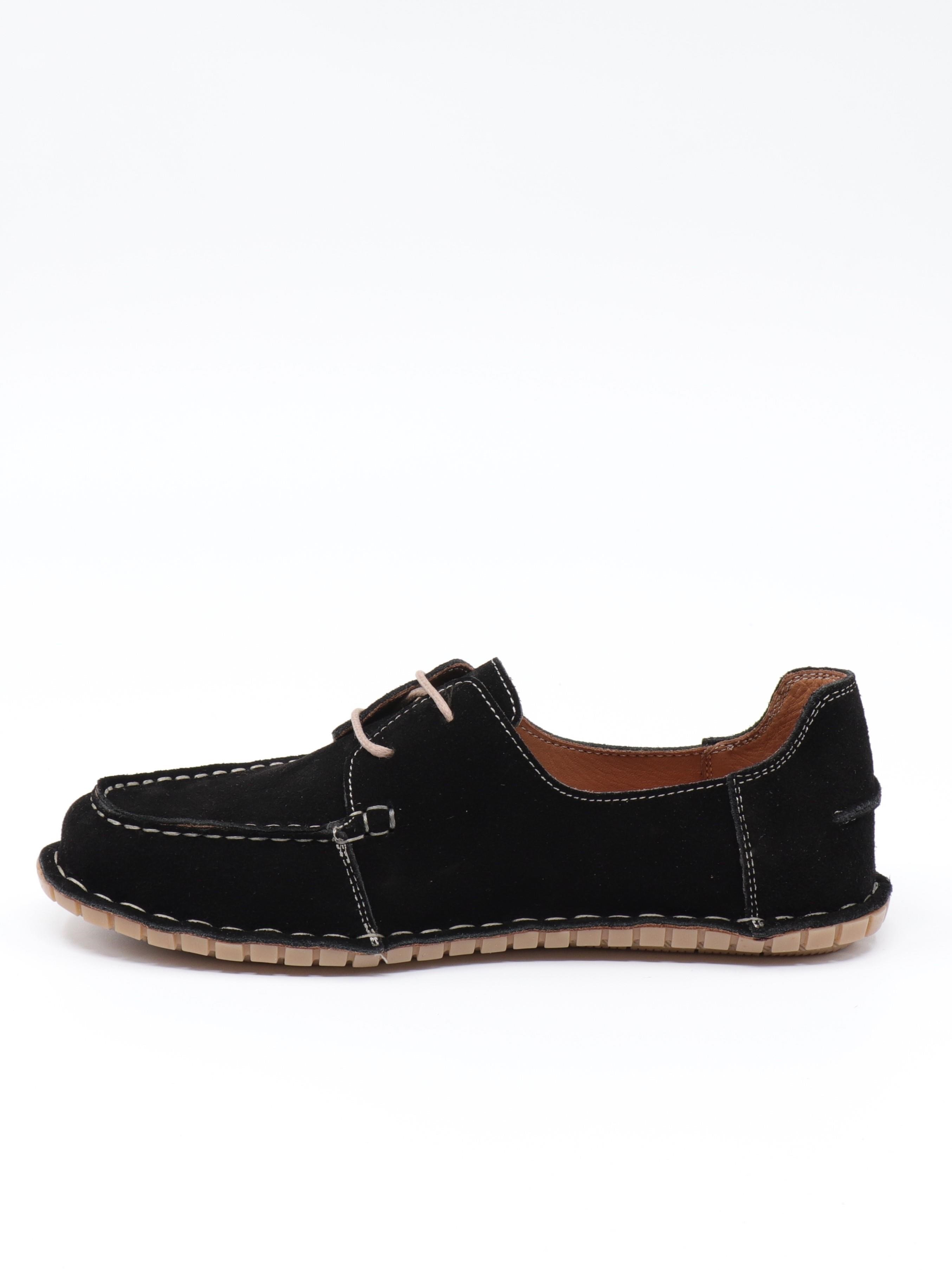 Nesil Shoes İzel 152 Siyah Süet Hakiki Deri Kadın Ayakkabı