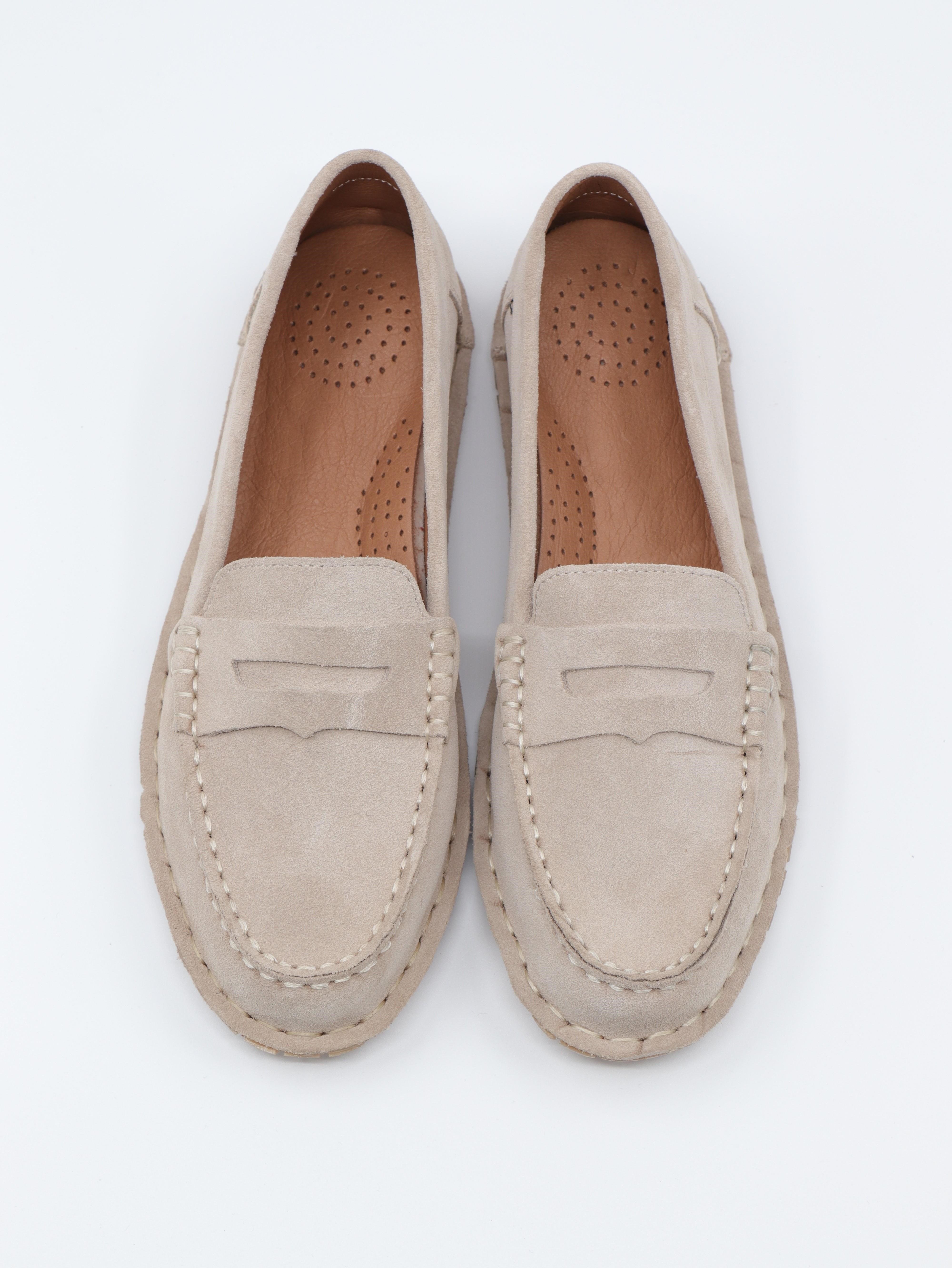 Nesil Shoes İzel 155 Bej Süet Hakiki Deri Kadın Ayakkabı