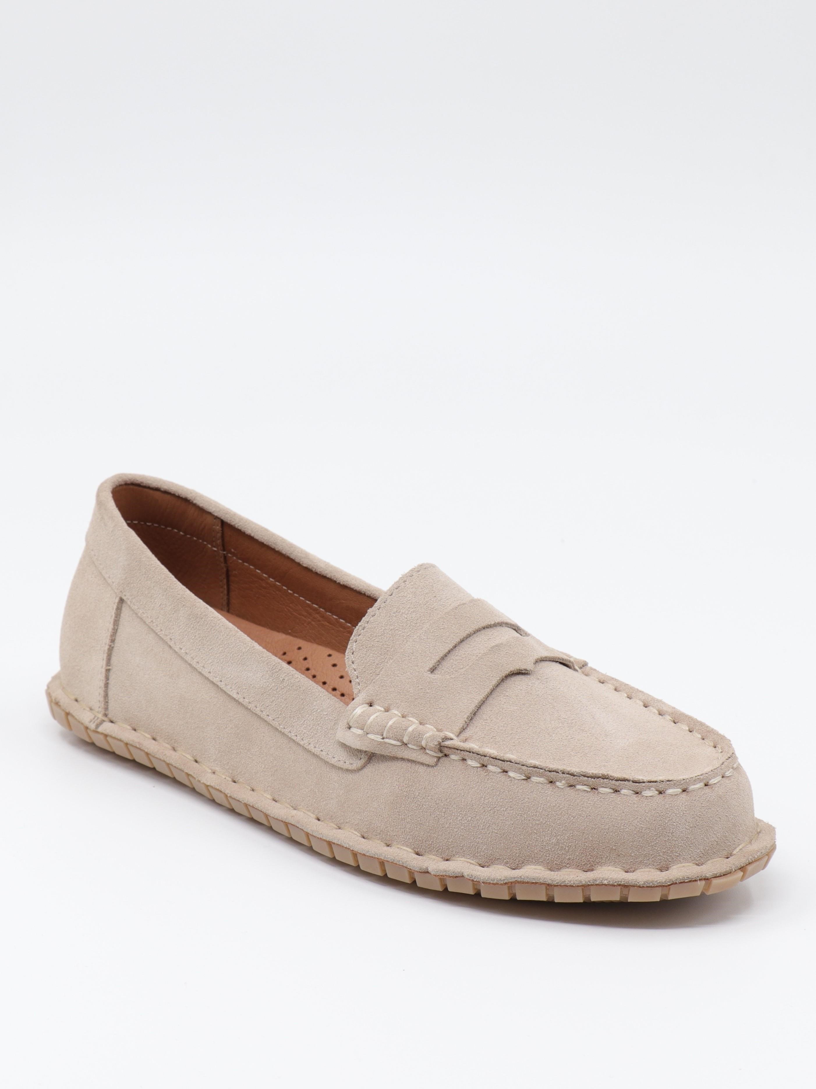 Nesil Shoes İzel 155 Bej Süet Hakiki Deri Kadın Ayakkabı