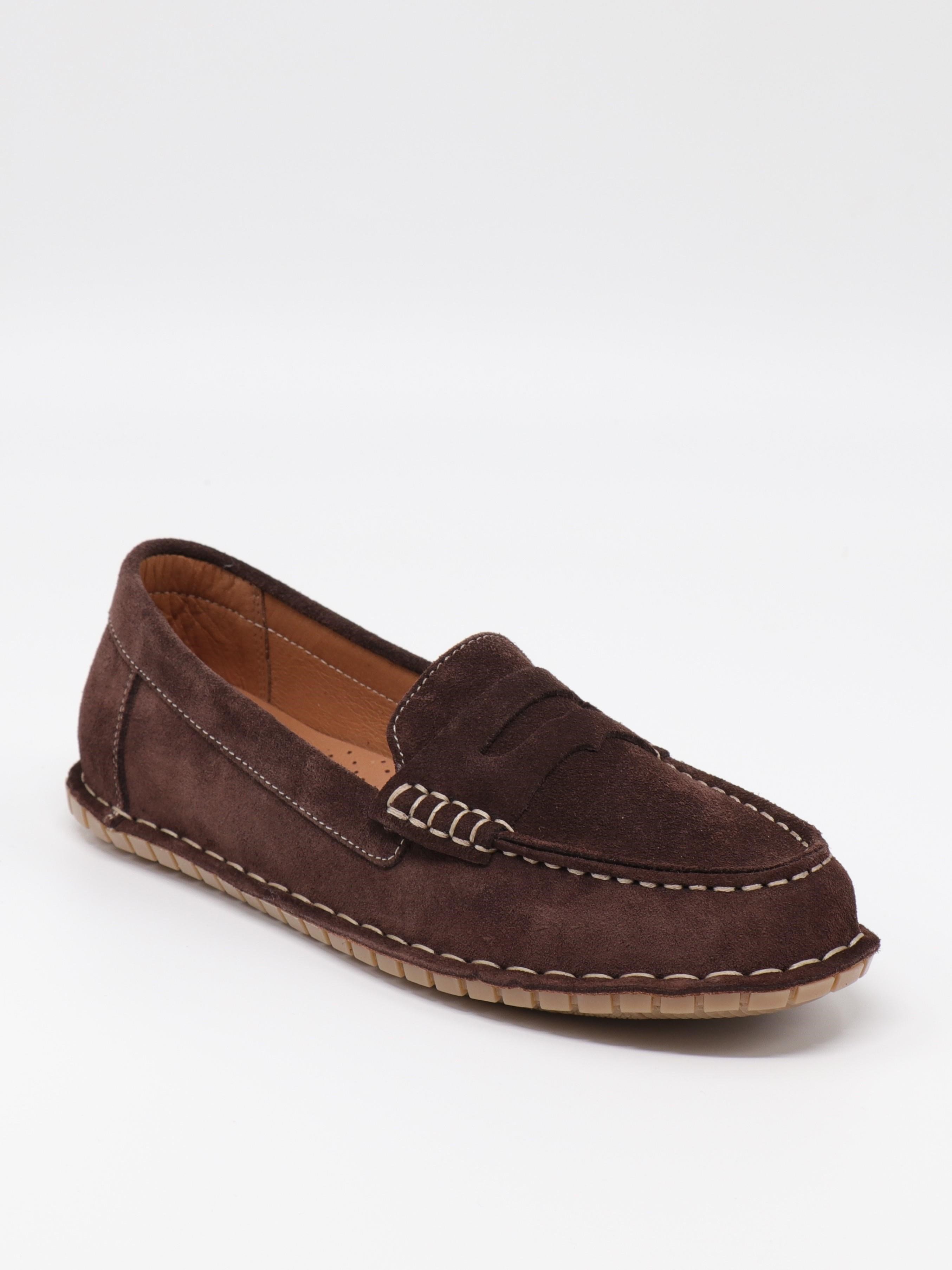 Nesil Shoes İzel 155 Kahve Süet Hakiki Deri Kadın Ayakkabı