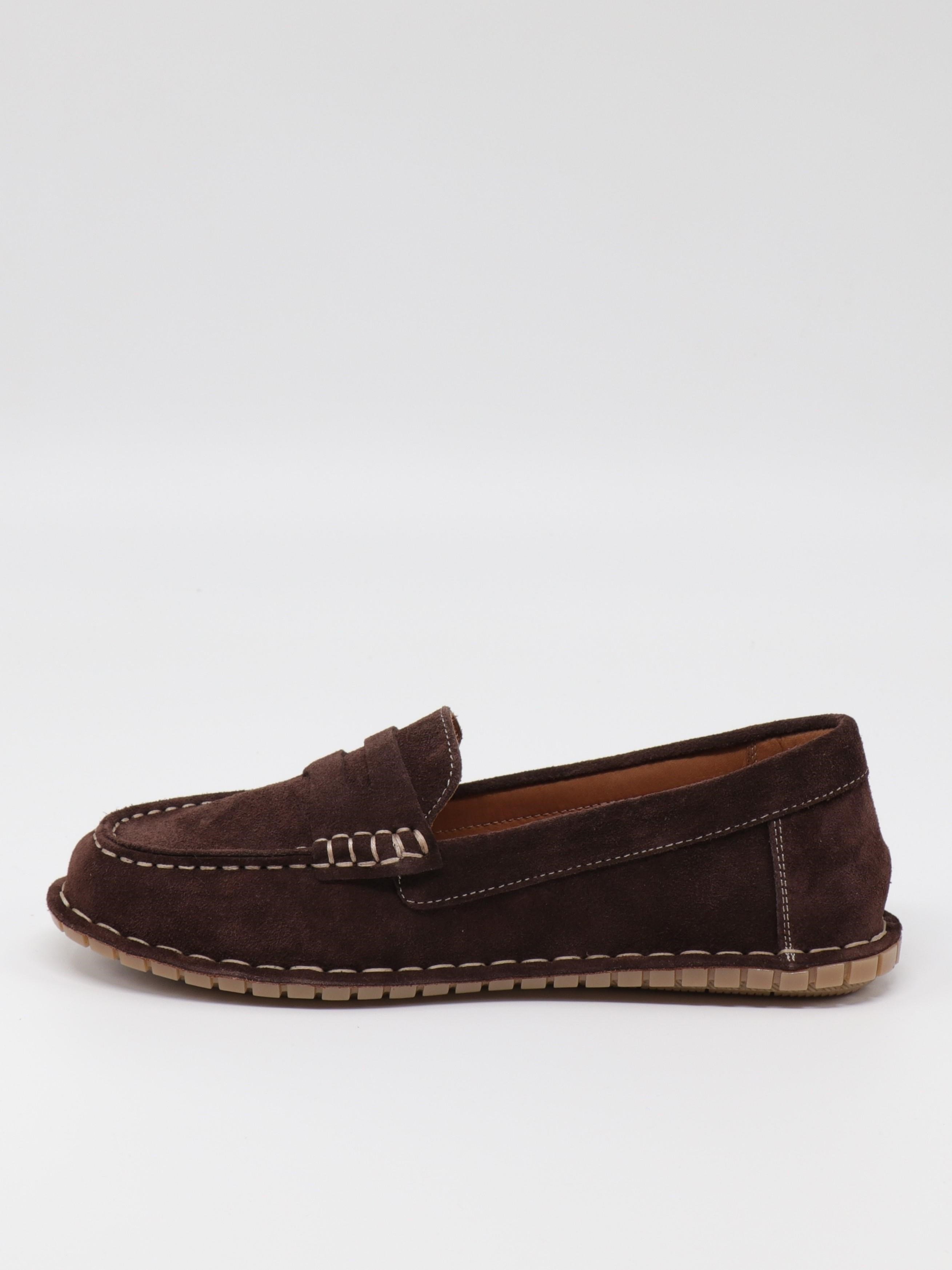 Nesil Shoes İzel 155 Kahve Süet Hakiki Deri Kadın Ayakkabı
