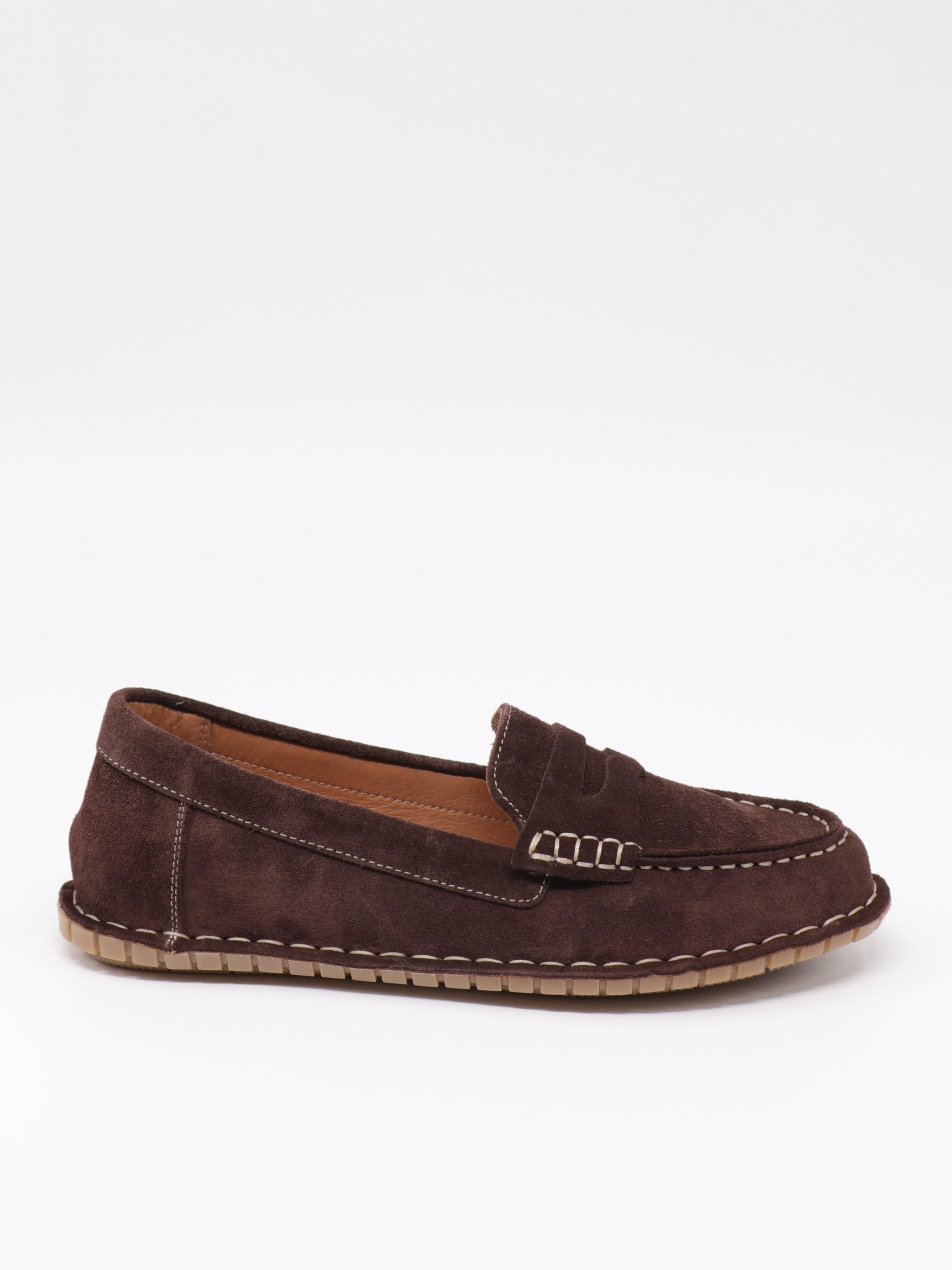 Nesil Shoes İzel 155 Kahve Süet Hakiki Deri Kadın Ayakkabı