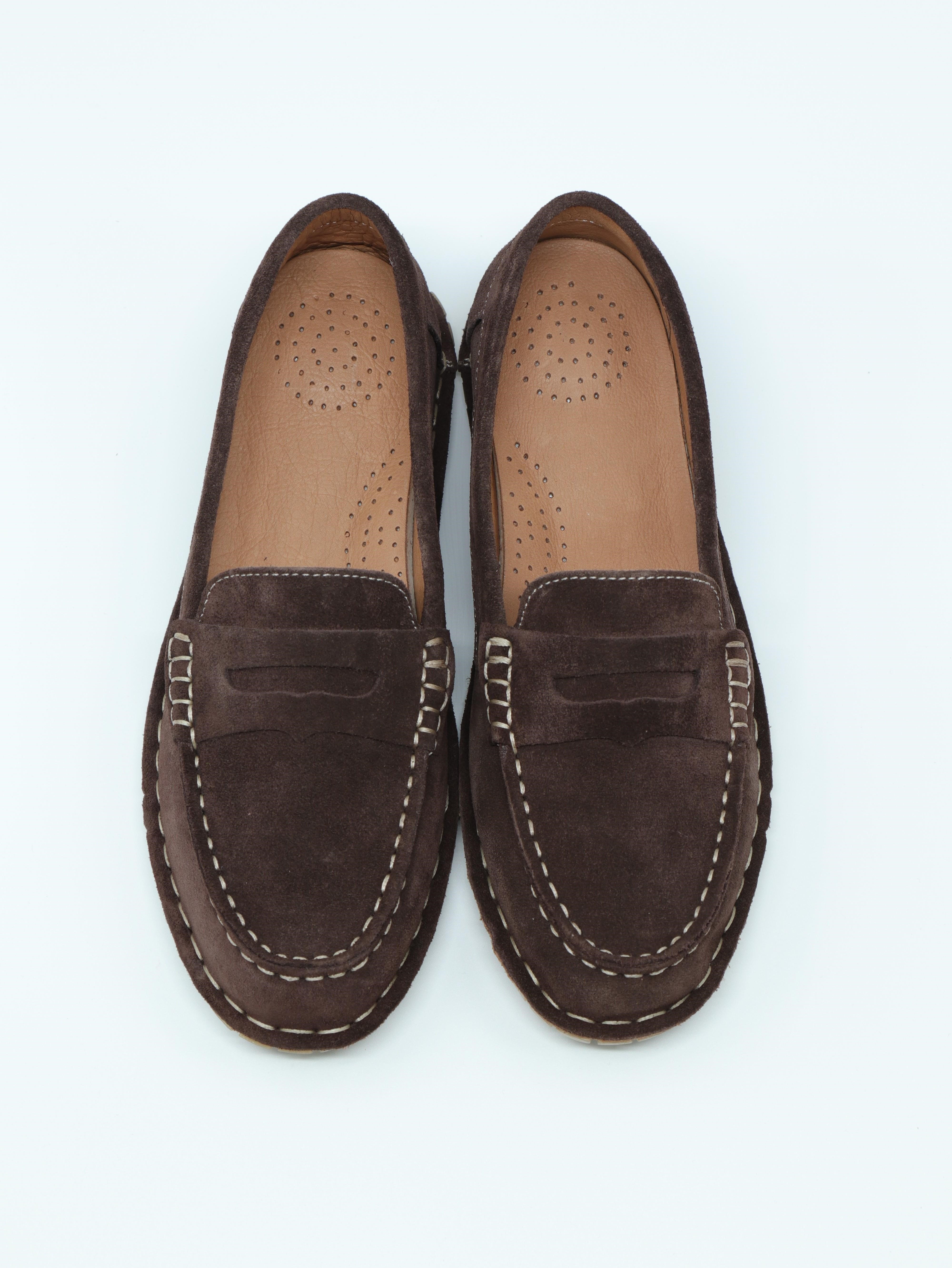 Nesil Shoes İzel 155 Kahve Süet Hakiki Deri Kadın Ayakkabı