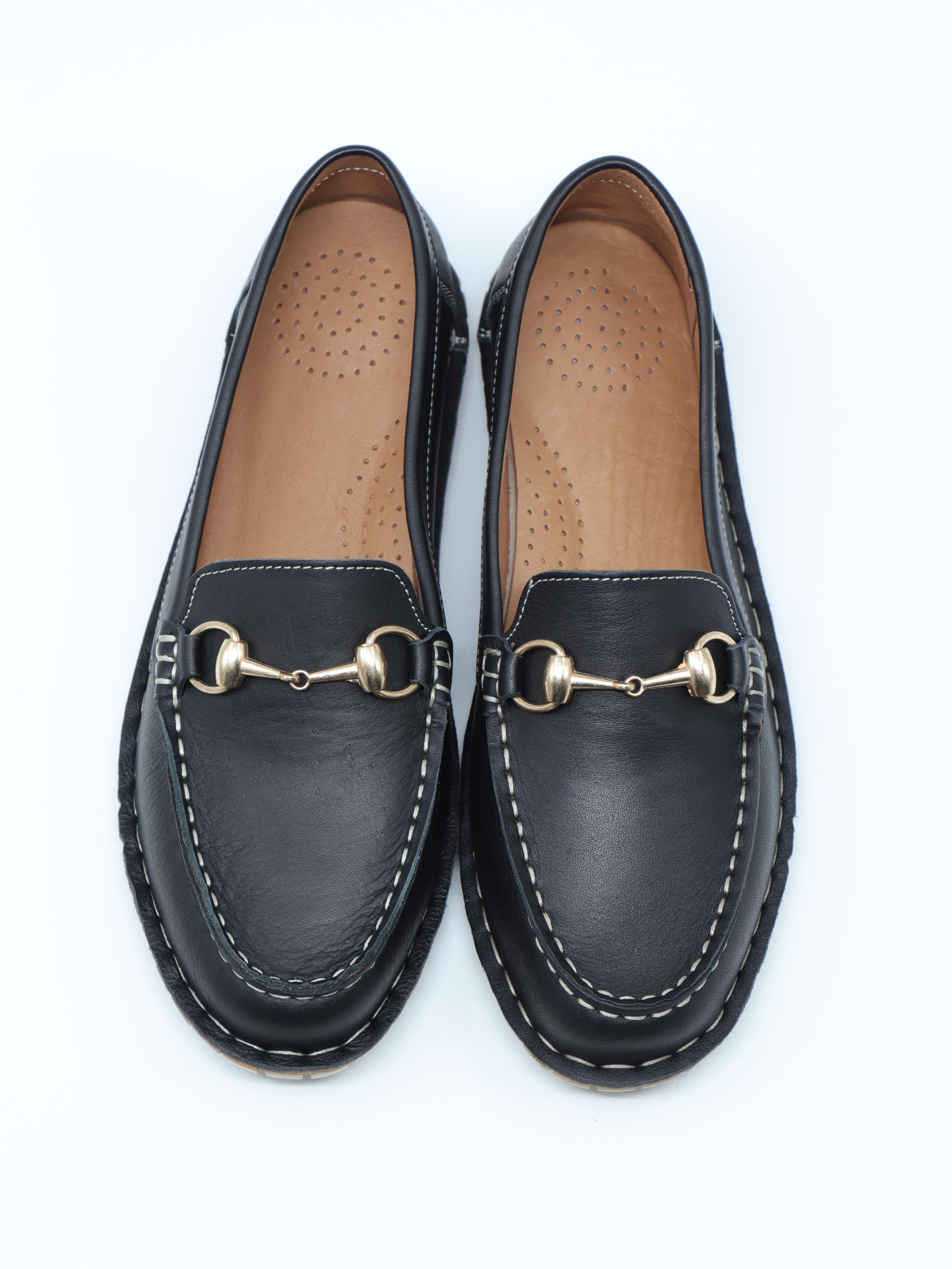 Nesil Shoes İzel 155 Siyah Hakiki Deri Kadın Ayakkabı