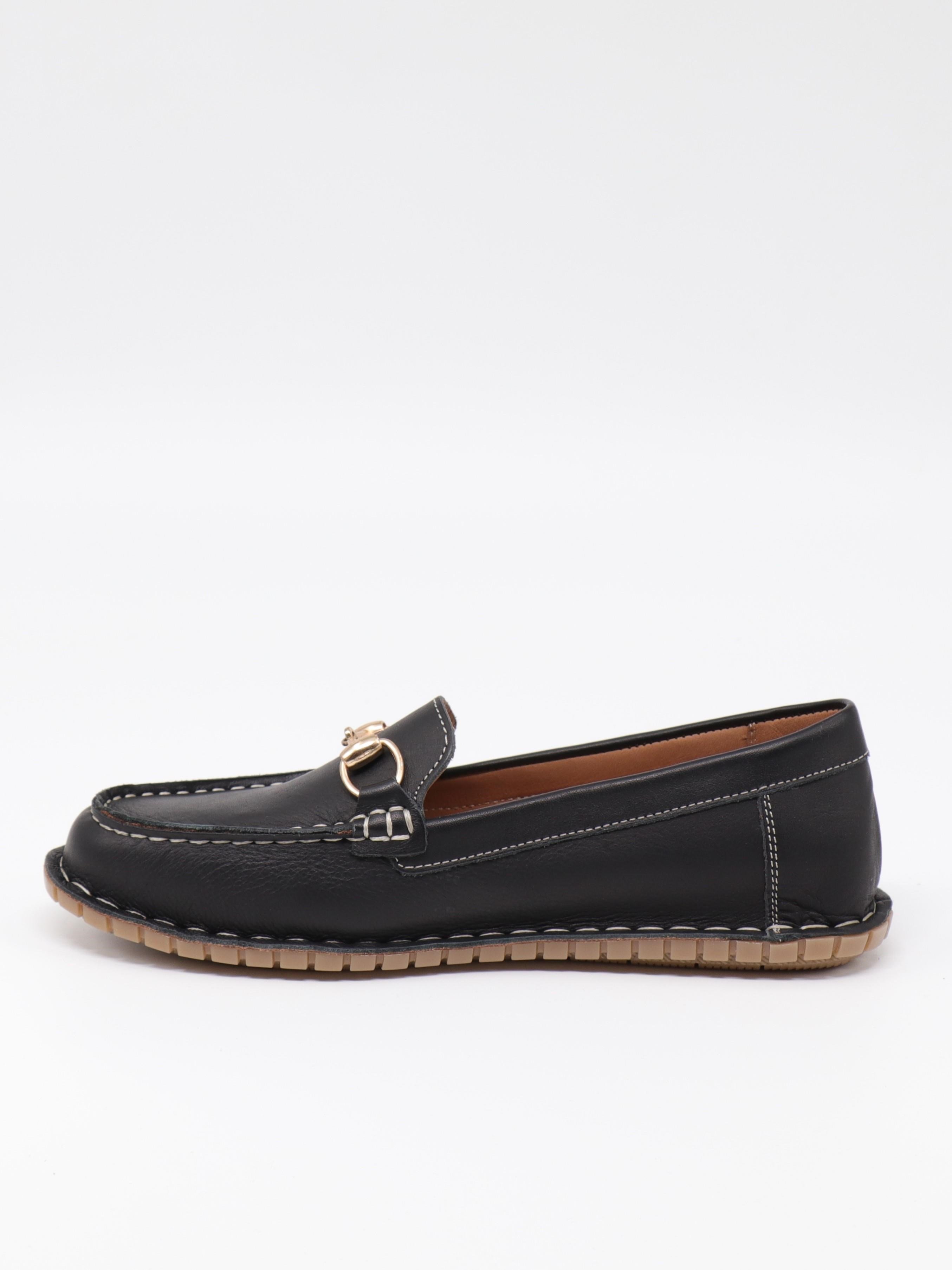 Nesil Shoes İzel 155 Siyah Hakiki Deri Kadın Ayakkabı