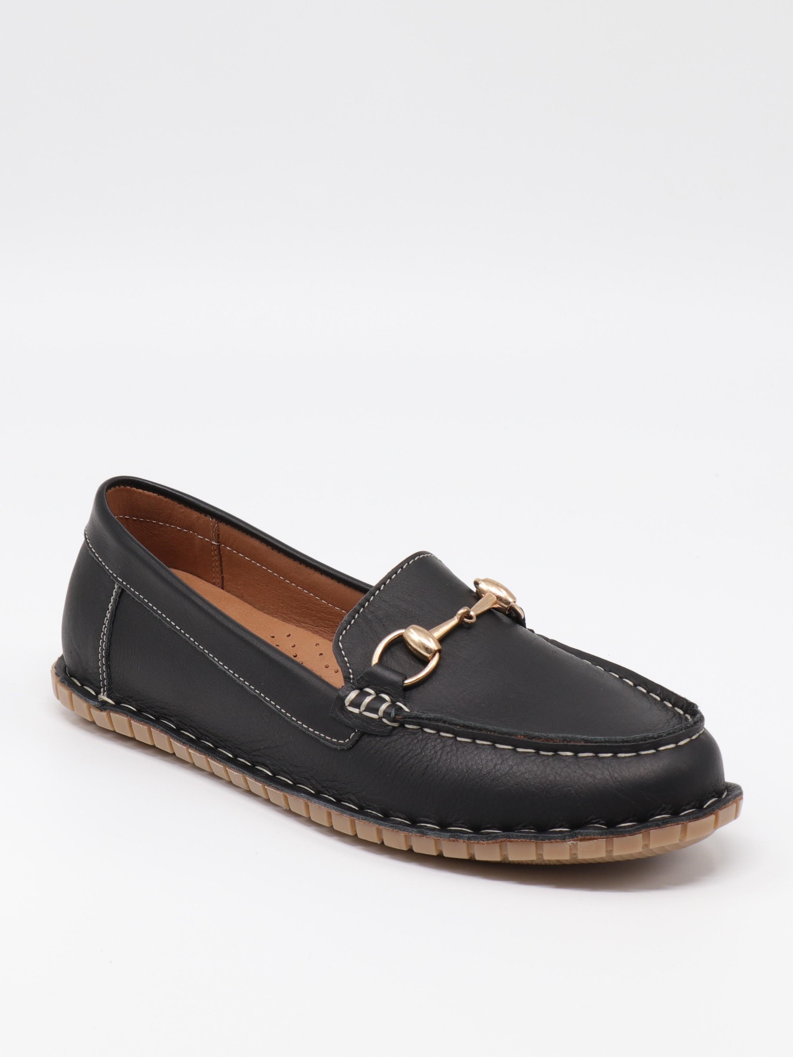 Nesil Shoes İzel 155 Siyah Hakiki Deri Kadın Ayakkabı