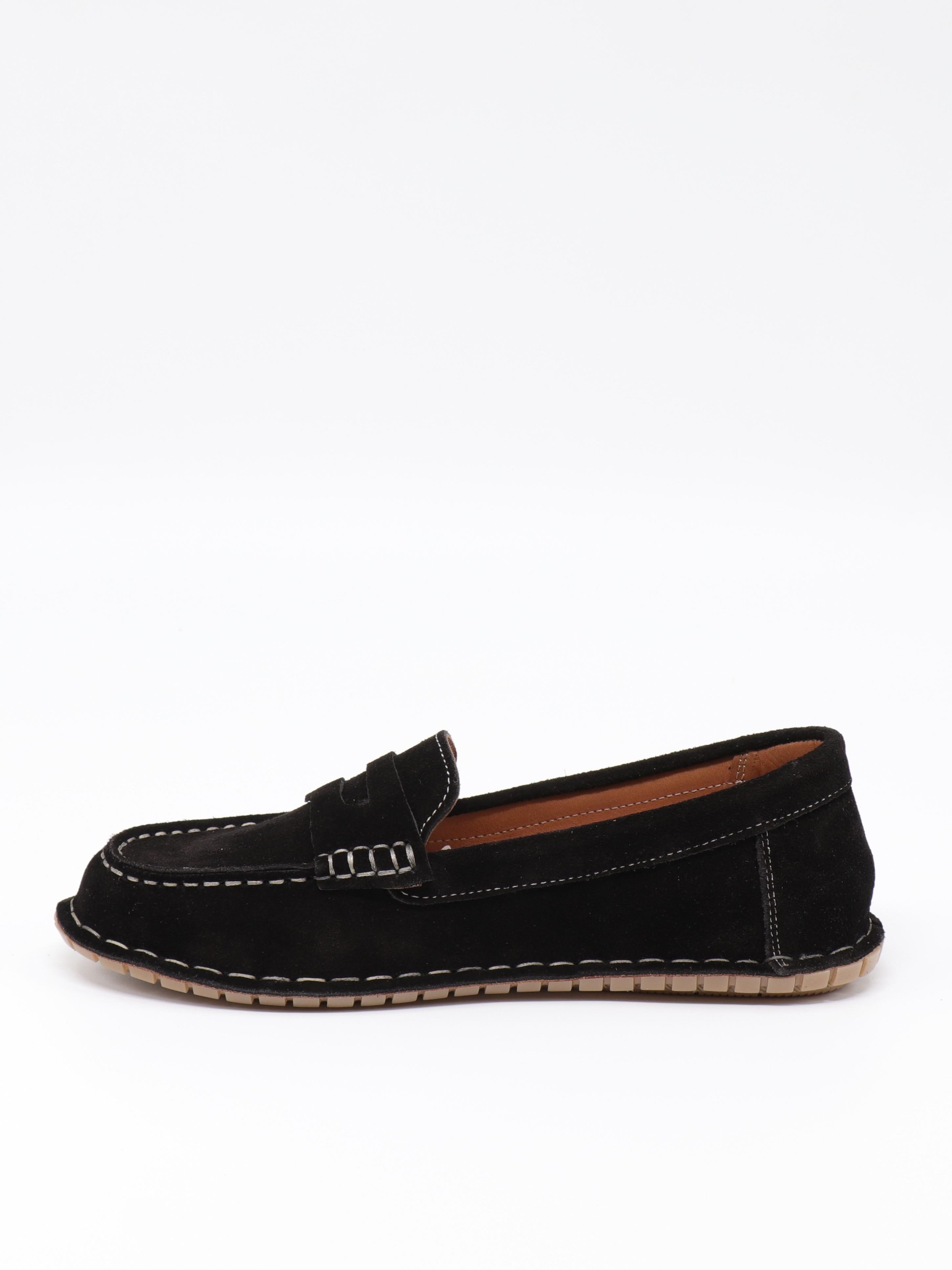Nesil Shoes İzel 155 Siyah Süet Hakiki Deri Kadın Ayakkabı