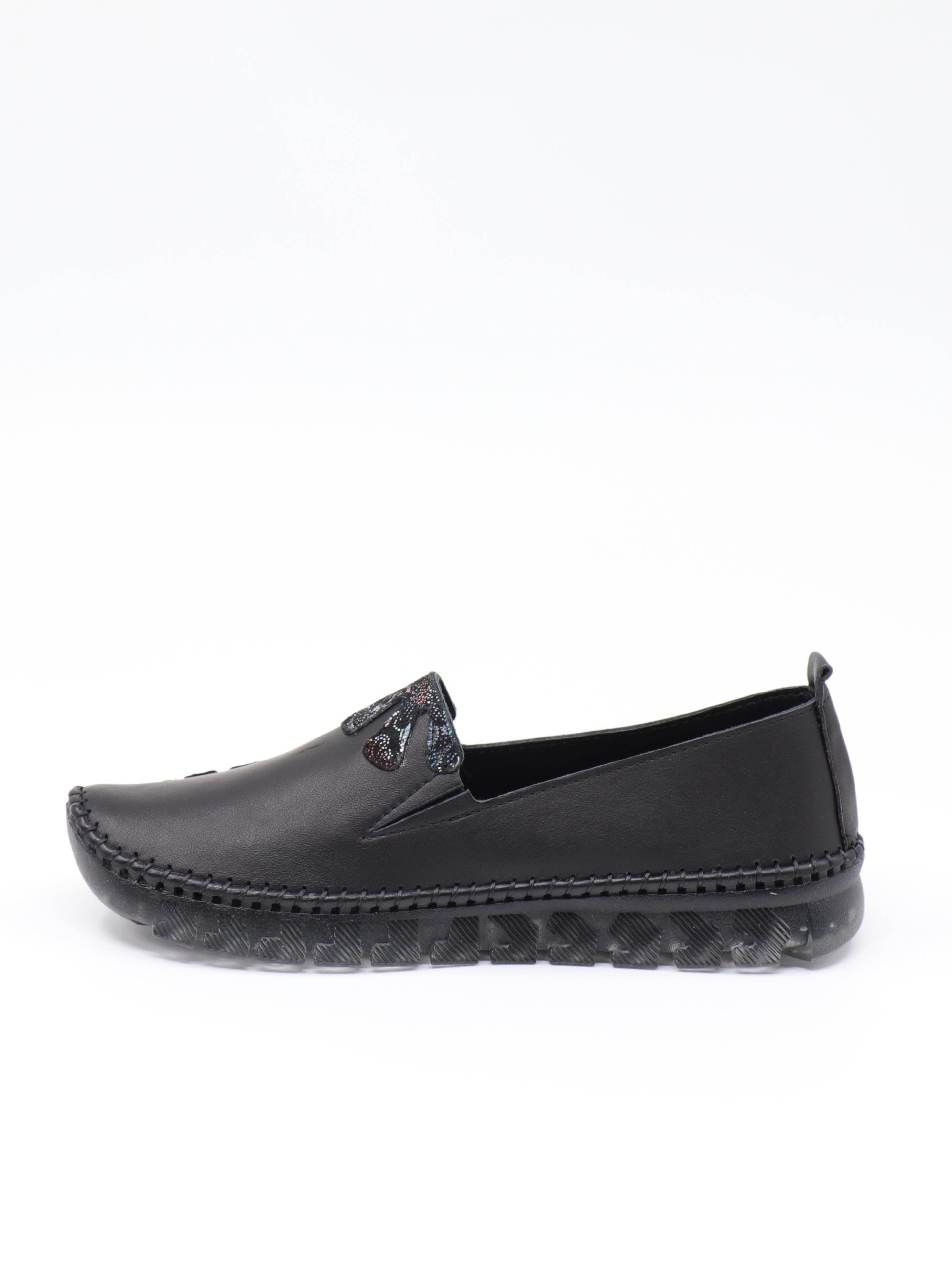 Nesil Shoes Knc 23 Siyah Hakiki Soft Deri Kadın Ayakkabı