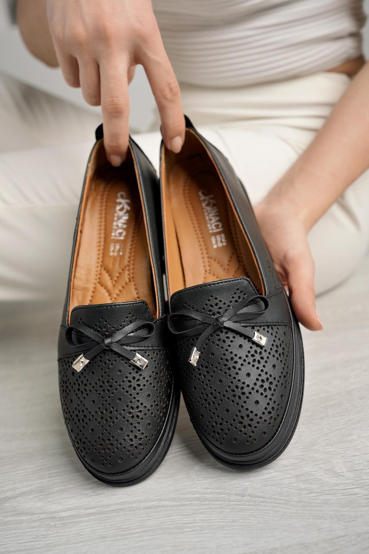 Nesil Shoes Knc 6071 Siyah Anatomik Soft Kadın Ayakkabı