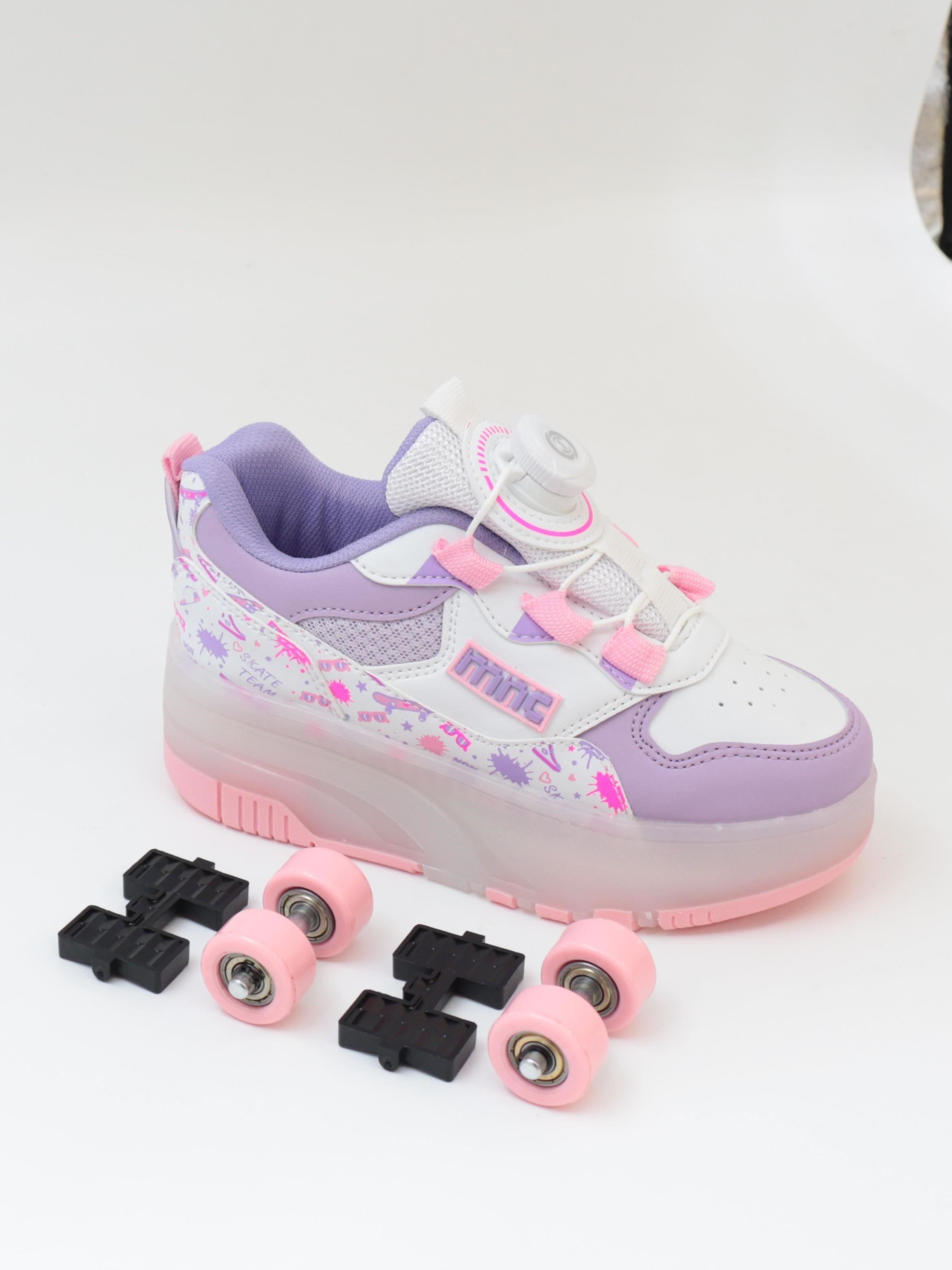 Nesil Shoes Mnc Lila Patenli ve Işıklı Çocuk Spor Ayakkabı