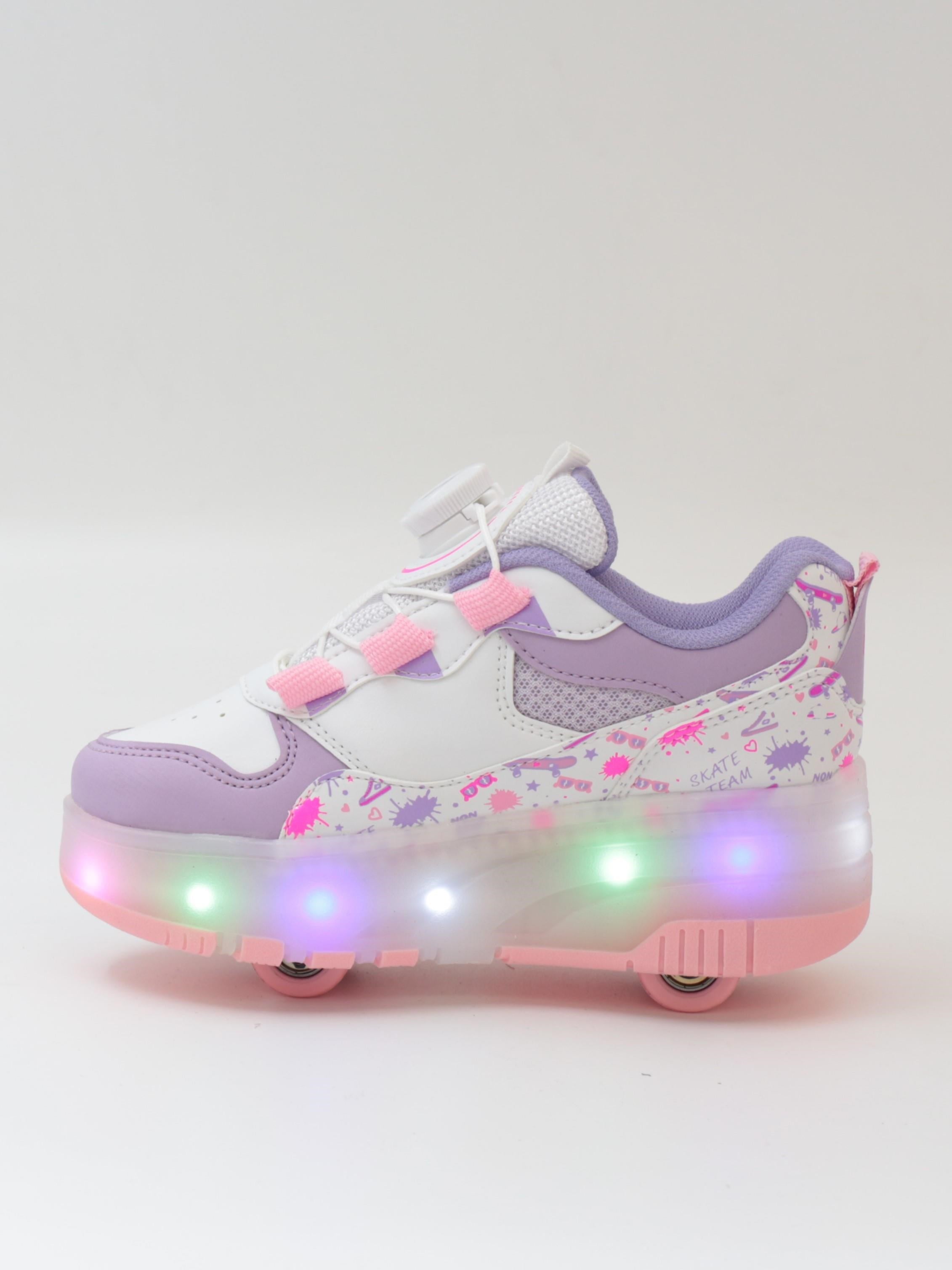 Nesil Shoes Mnc Lila Patenli ve Işıklı Çocuk Spor Ayakkabı
