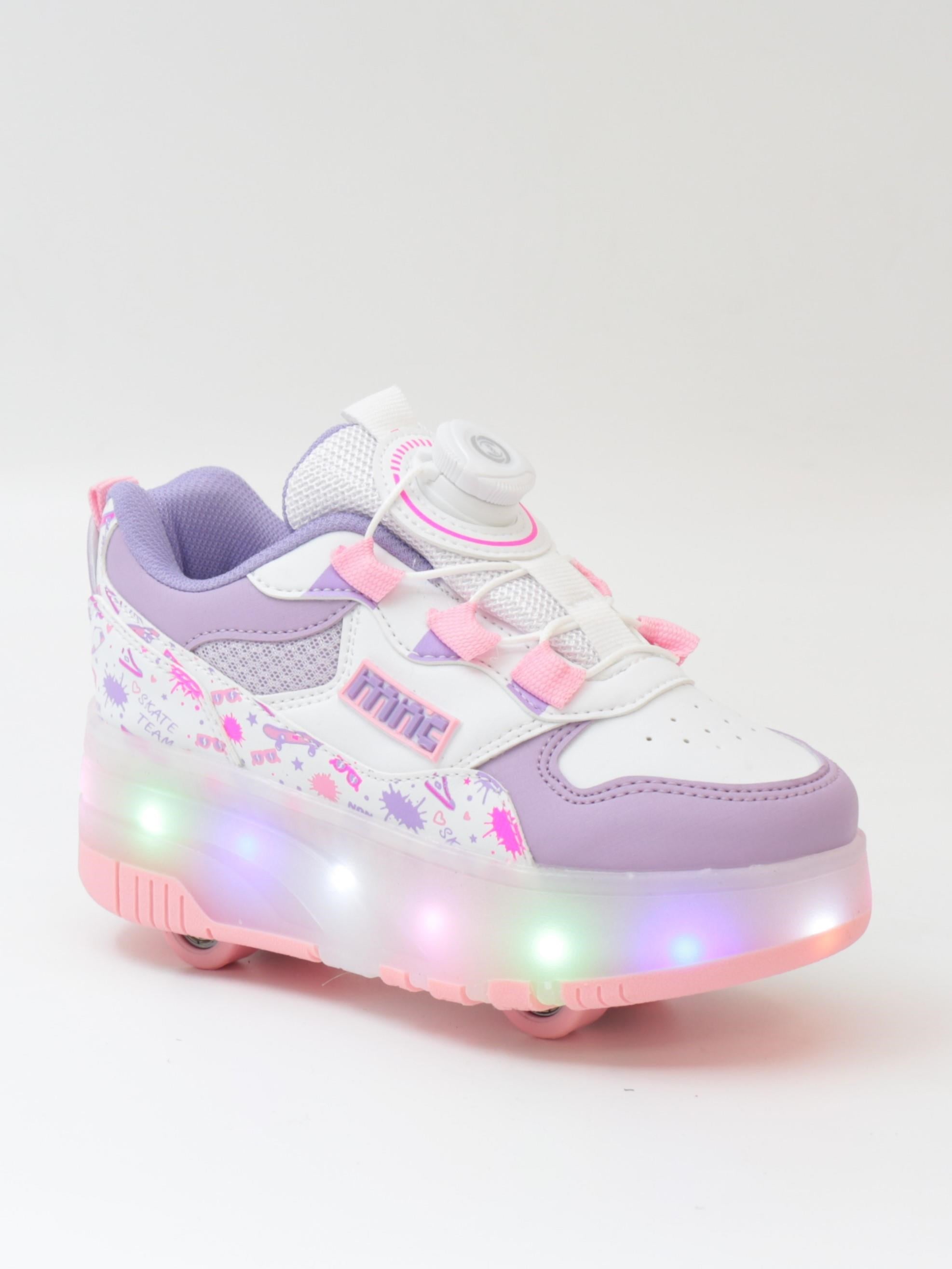 Nesil Shoes Mnc Lila Patenli ve Işıklı Çocuk Spor Ayakkabı