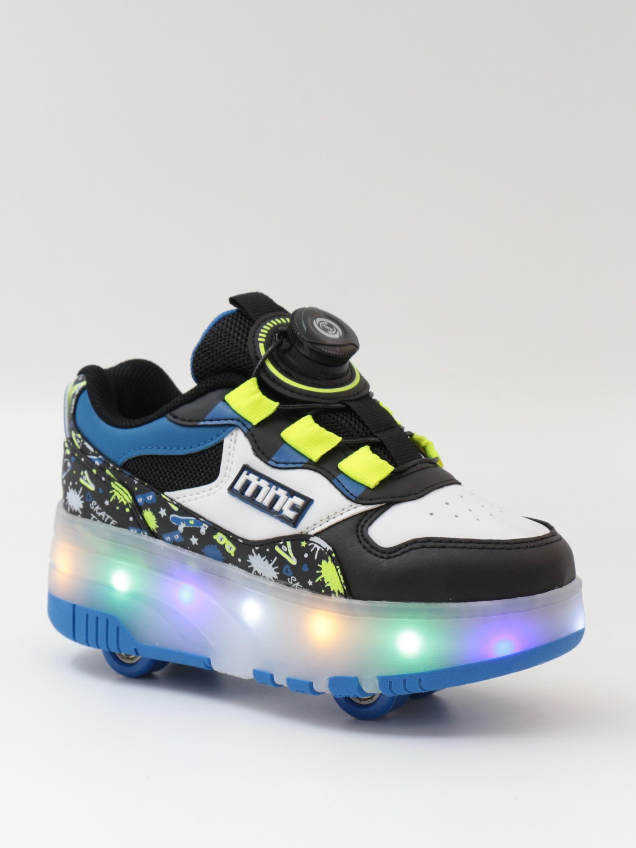 Nesil Shoes Mnc Siyah Patenli ve Işıklı Çocuk Spor Ayakkabı