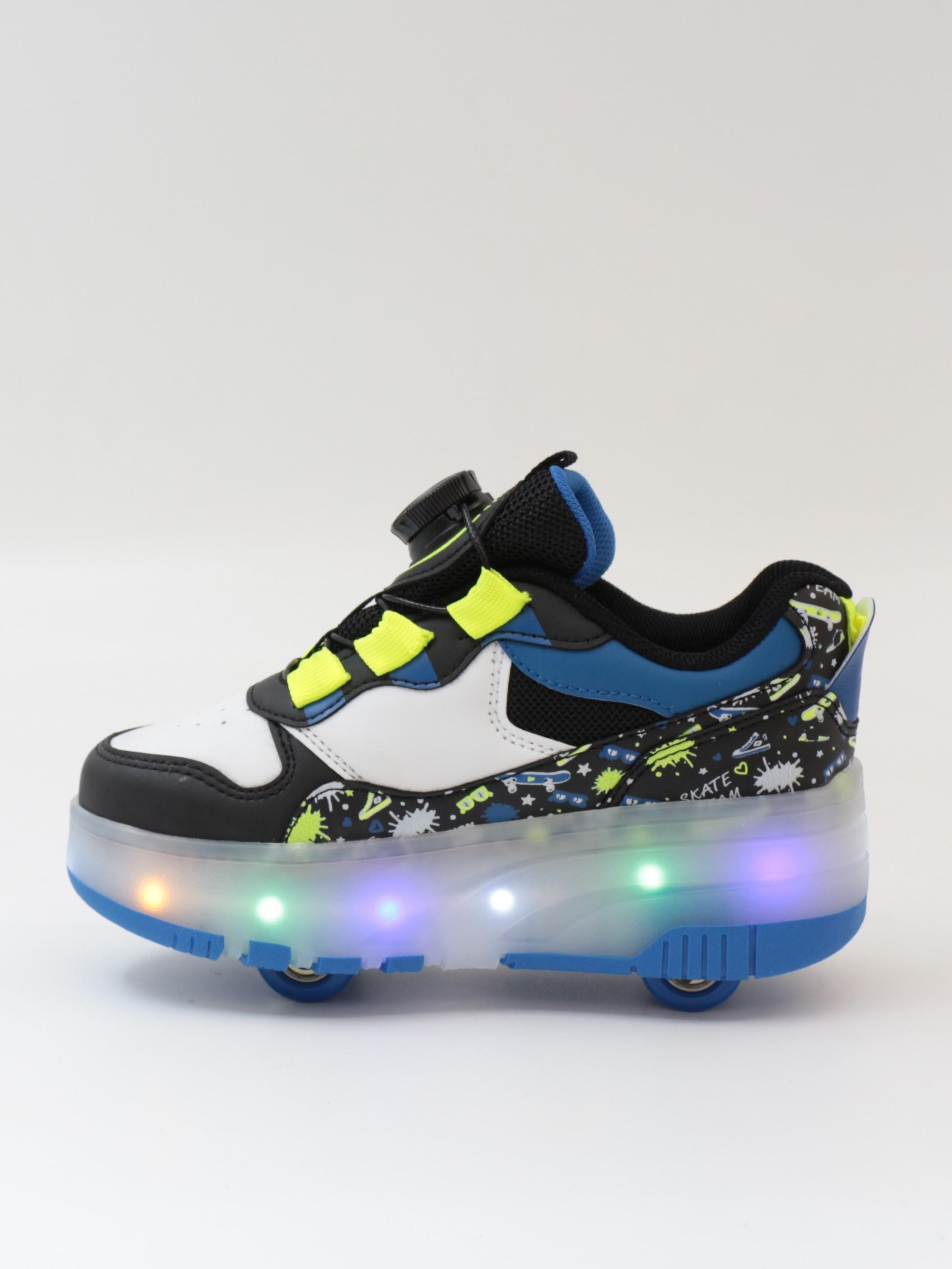 Nesil Shoes Mnc Siyah Patenli ve Işıklı Çocuk Spor Ayakkabı