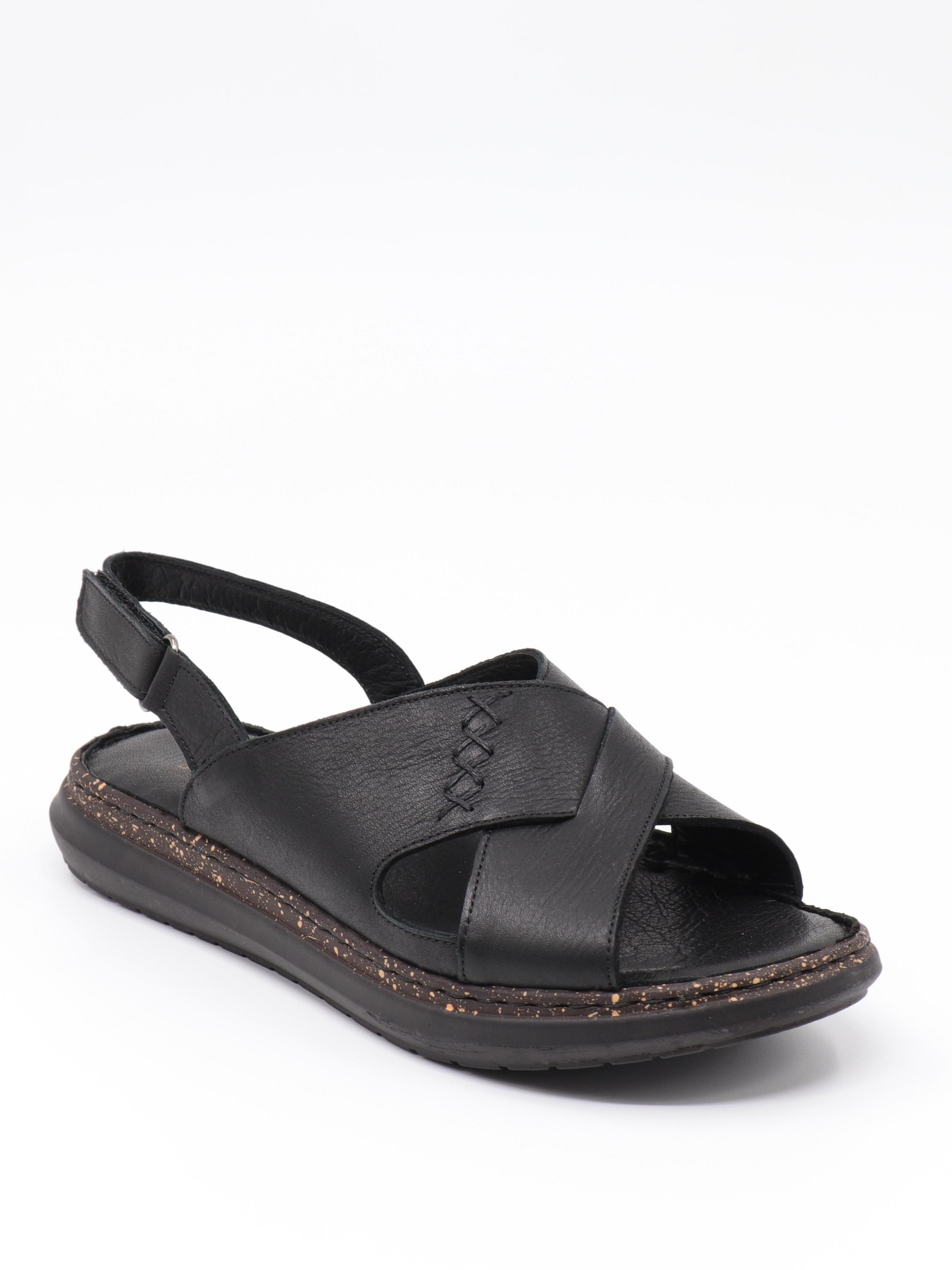 Nesil Shoes Mns 153 Siyah Hakiki Soft Deri Kadın Sandalet