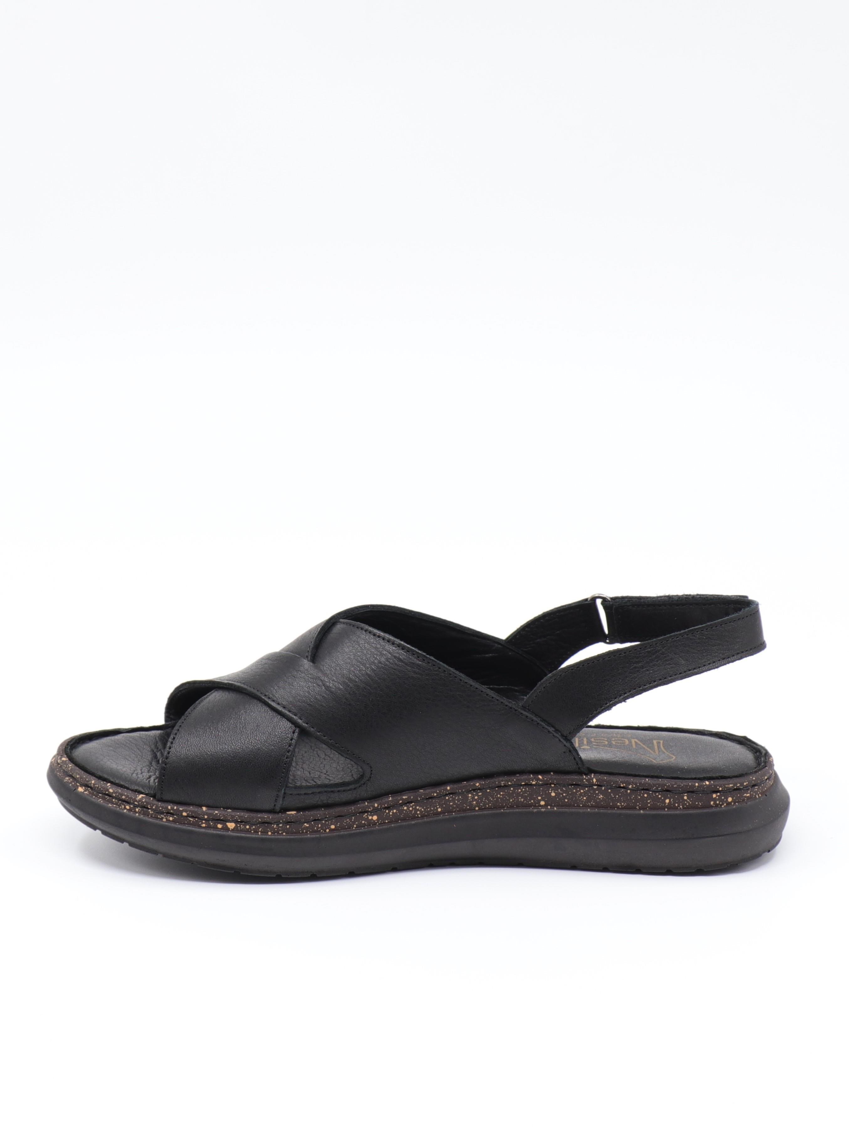 Nesil Shoes Mns 153 Siyah Hakiki Soft Deri Kadın Sandalet