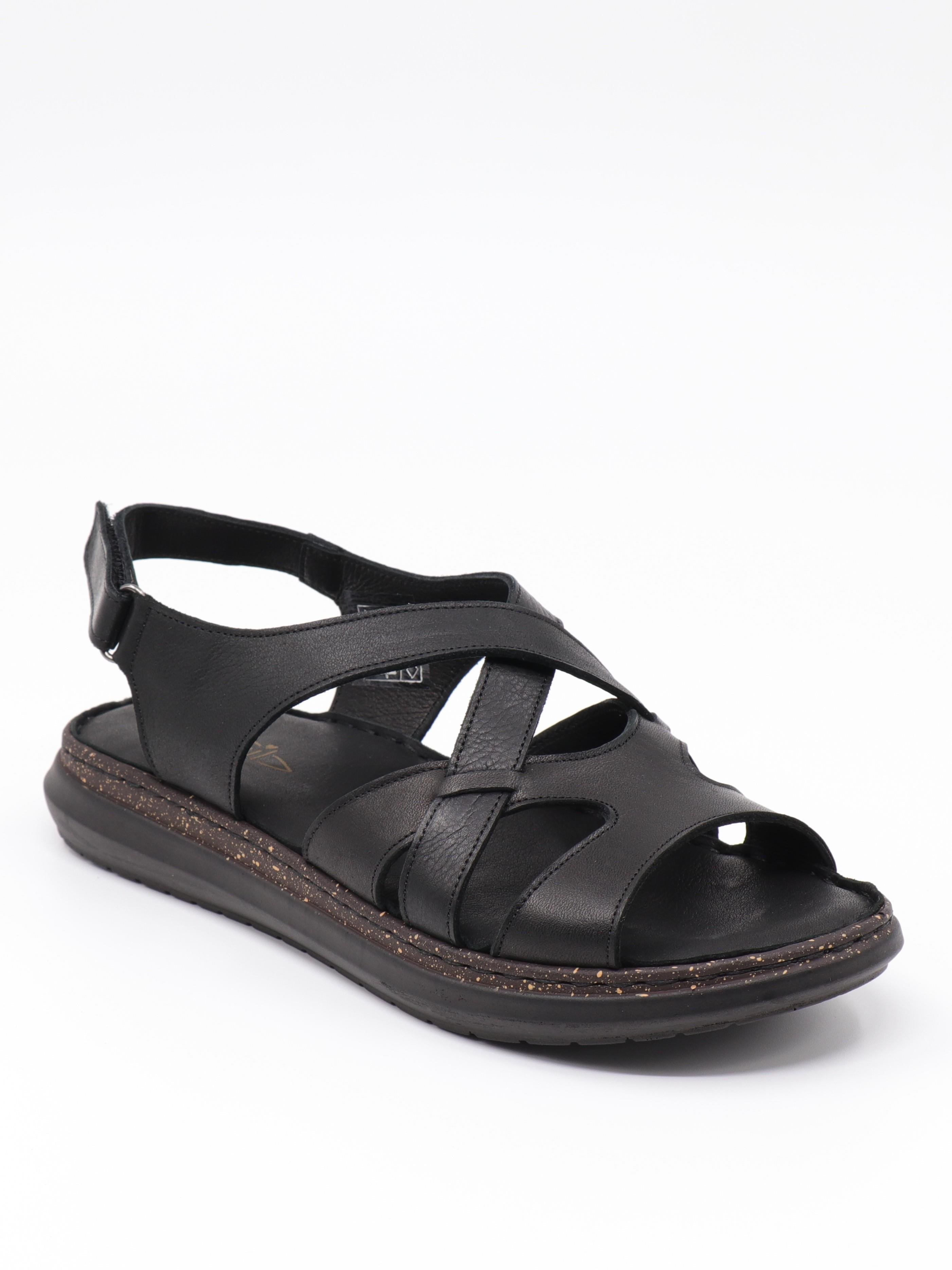 Nesil Shoes Mns 154 Siyah Hakiki Soft Deri Kadın Sandalet