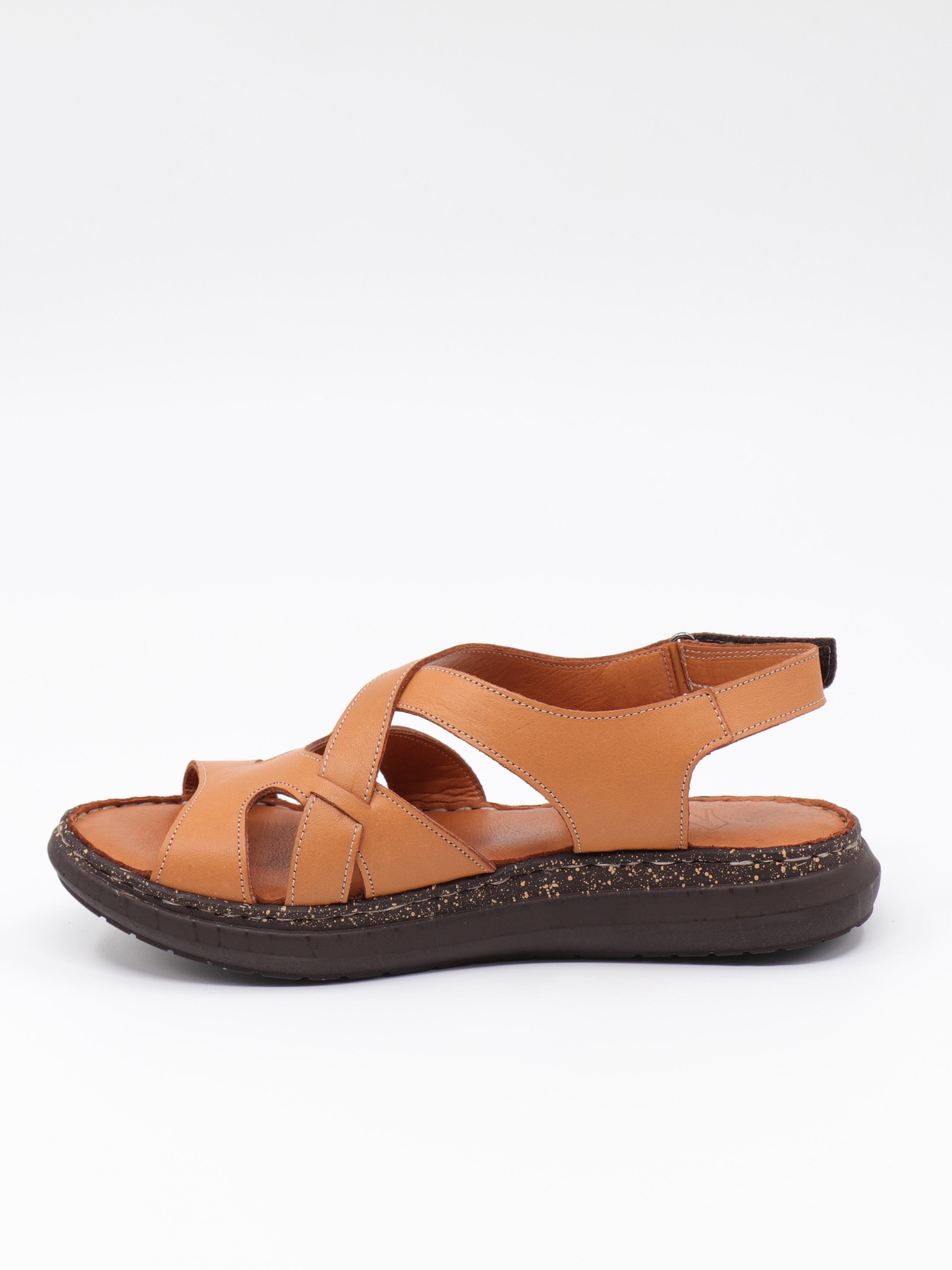 Nesil Shoes Mns 154 Taba Hakiki Soft Deri Kadın Sandalet