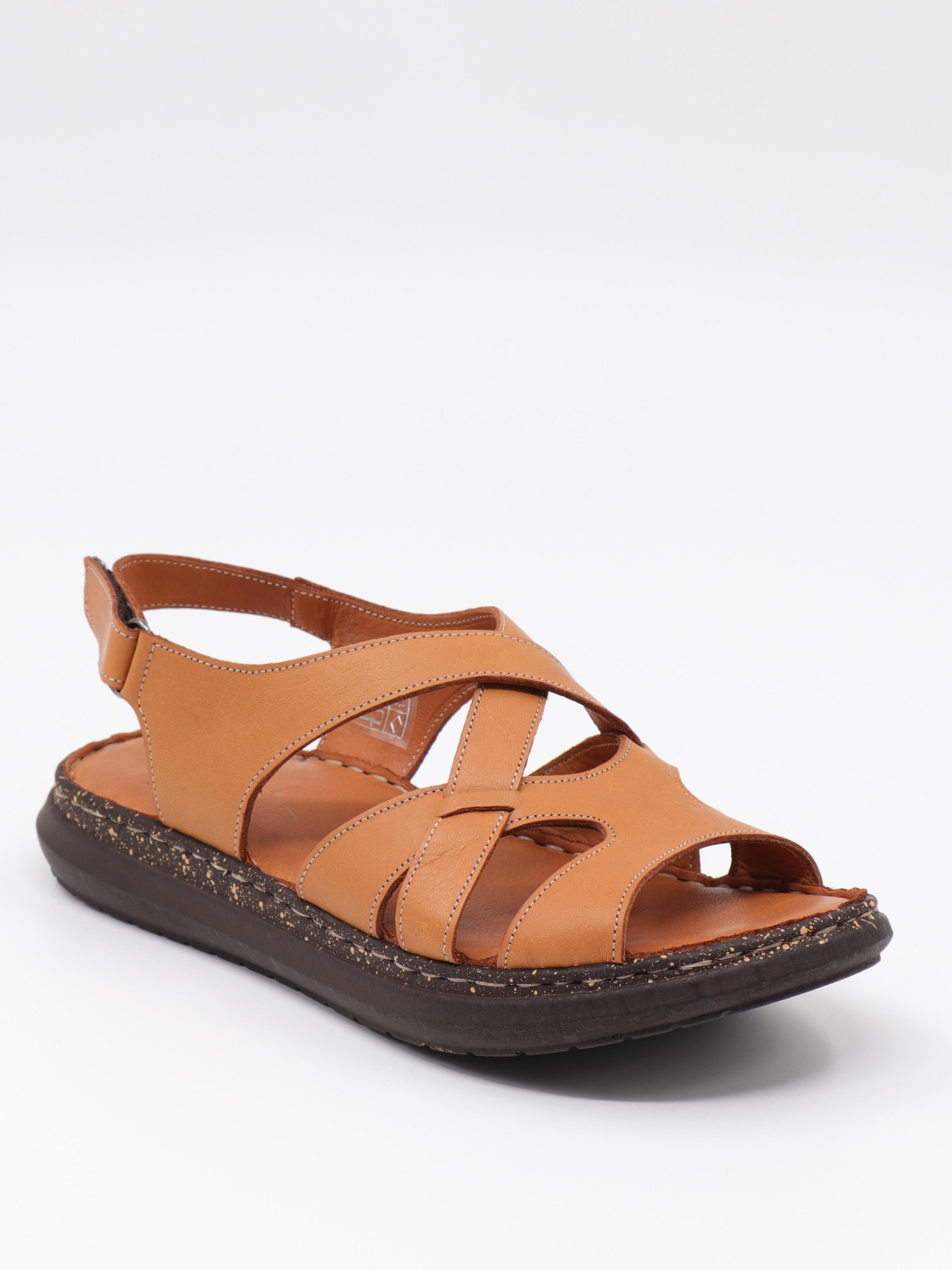 Nesil Shoes Mns 154 Taba Hakiki Soft Deri Kadın Sandalet