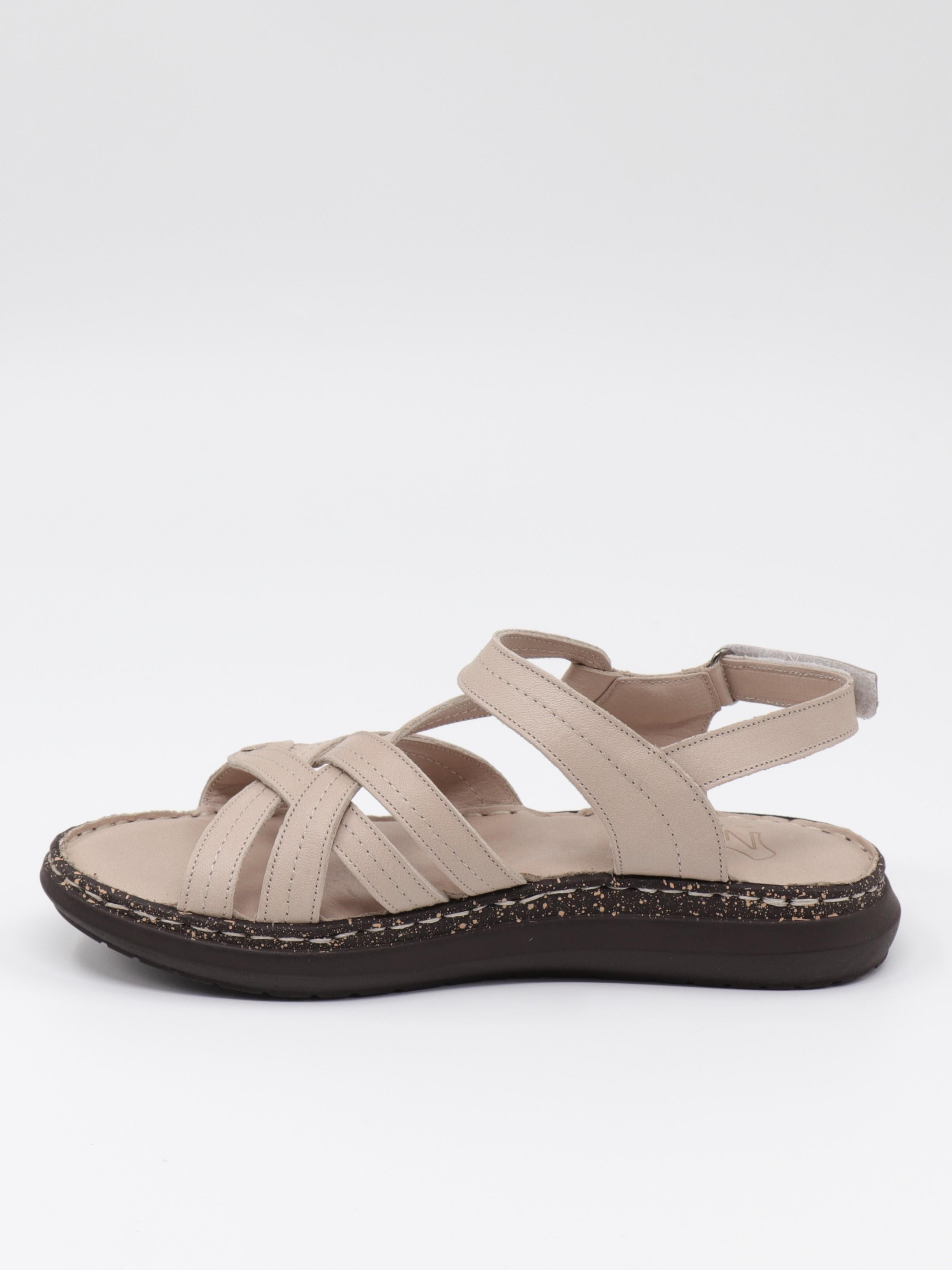 Nesil Shoes Mns 157 Bej Hakiki Soft Deri Kadın Sandalet