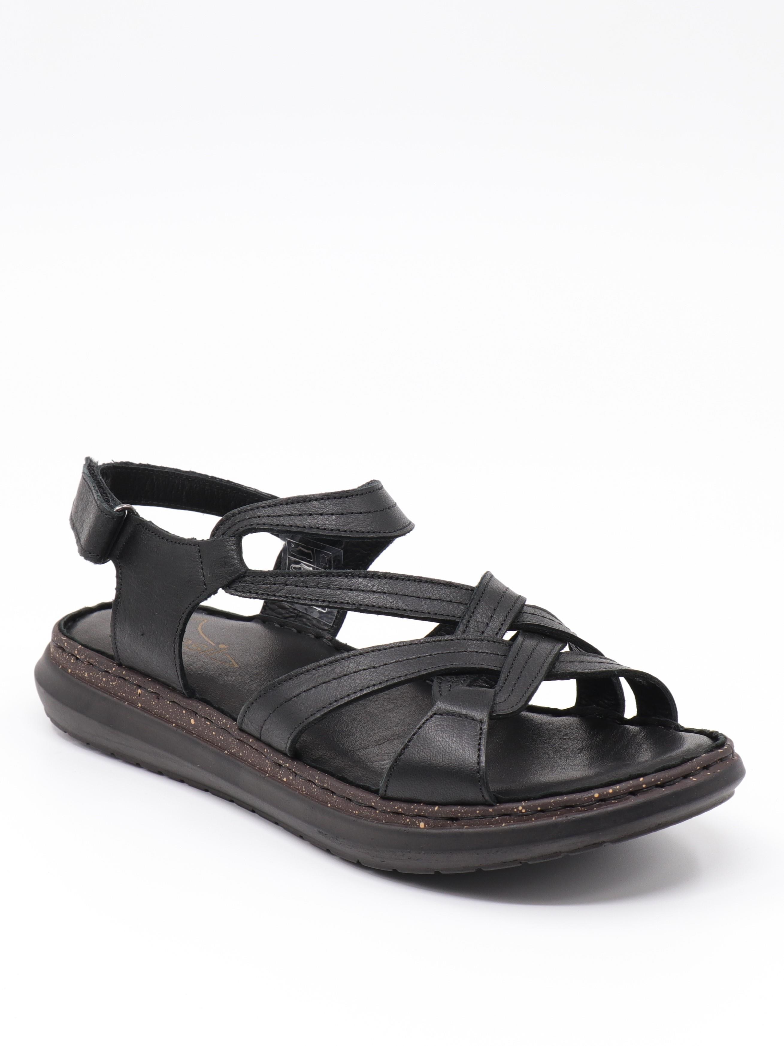 Nesil Shoes Mns 157 Siyah Hakiki Soft Deri Kadın Sandalet
