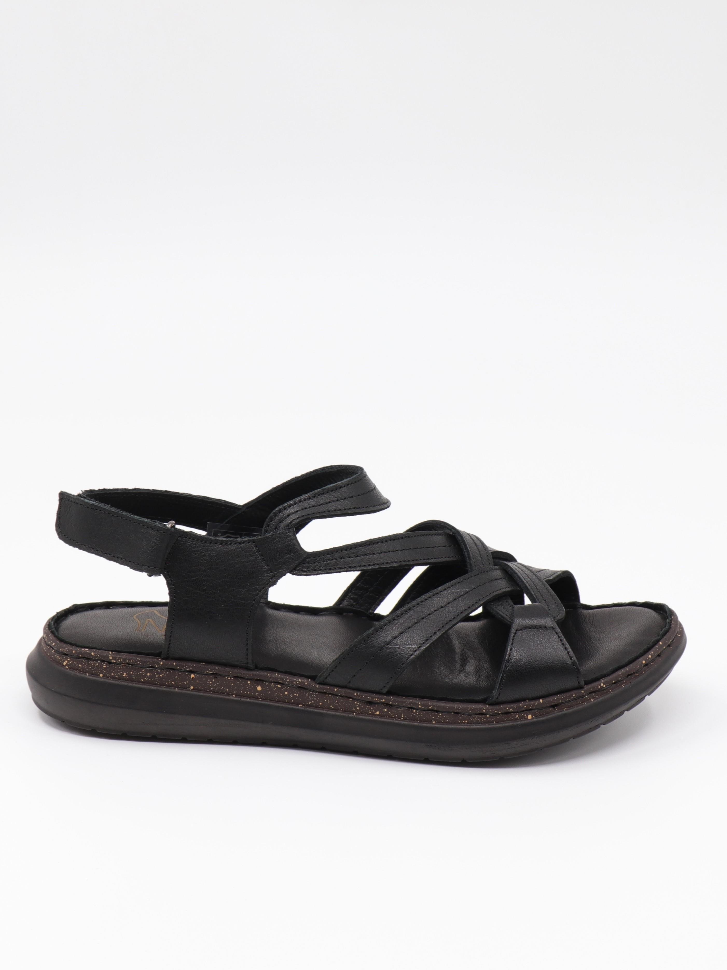 Nesil Shoes Mns 157 Siyah Hakiki Soft Deri Kadın Sandalet