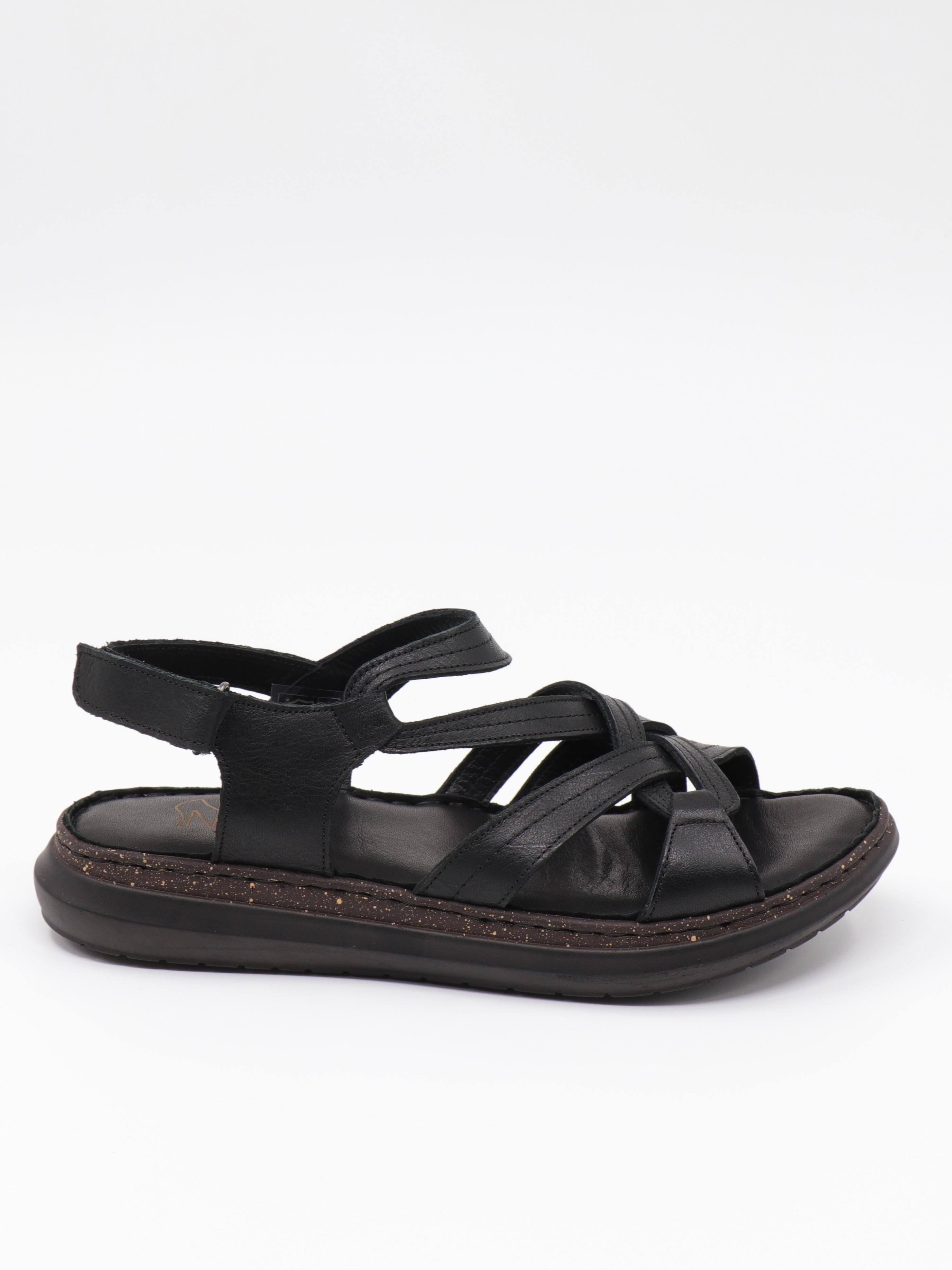 Nesil Shoes Mns 157 Siyah Hakiki Soft Deri Kadın Sandalet