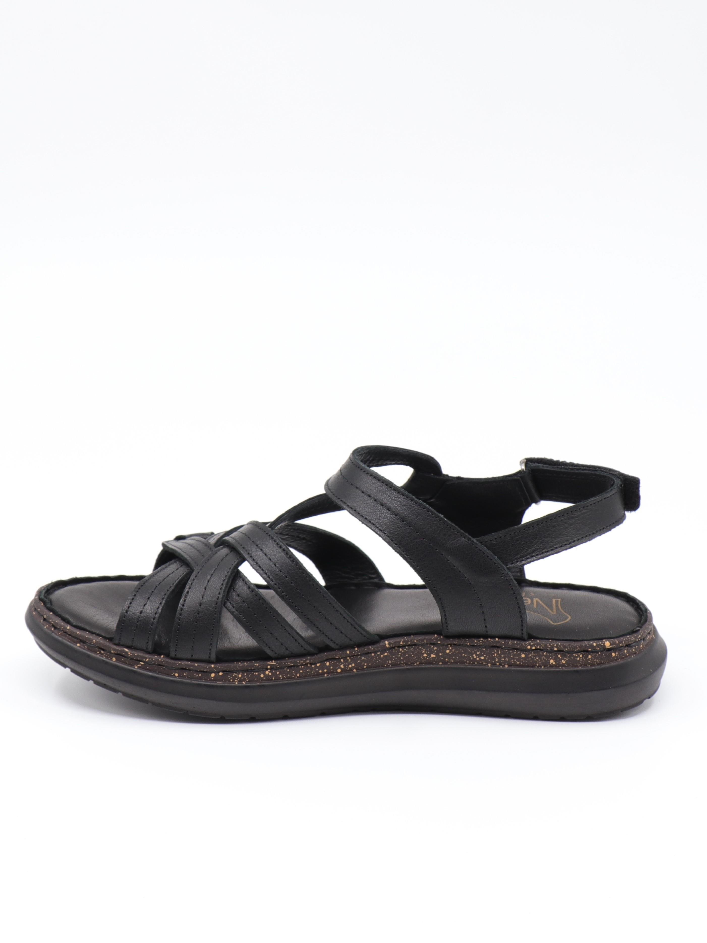 Nesil Shoes Mns 157 Siyah Hakiki Soft Deri Kadın Sandalet