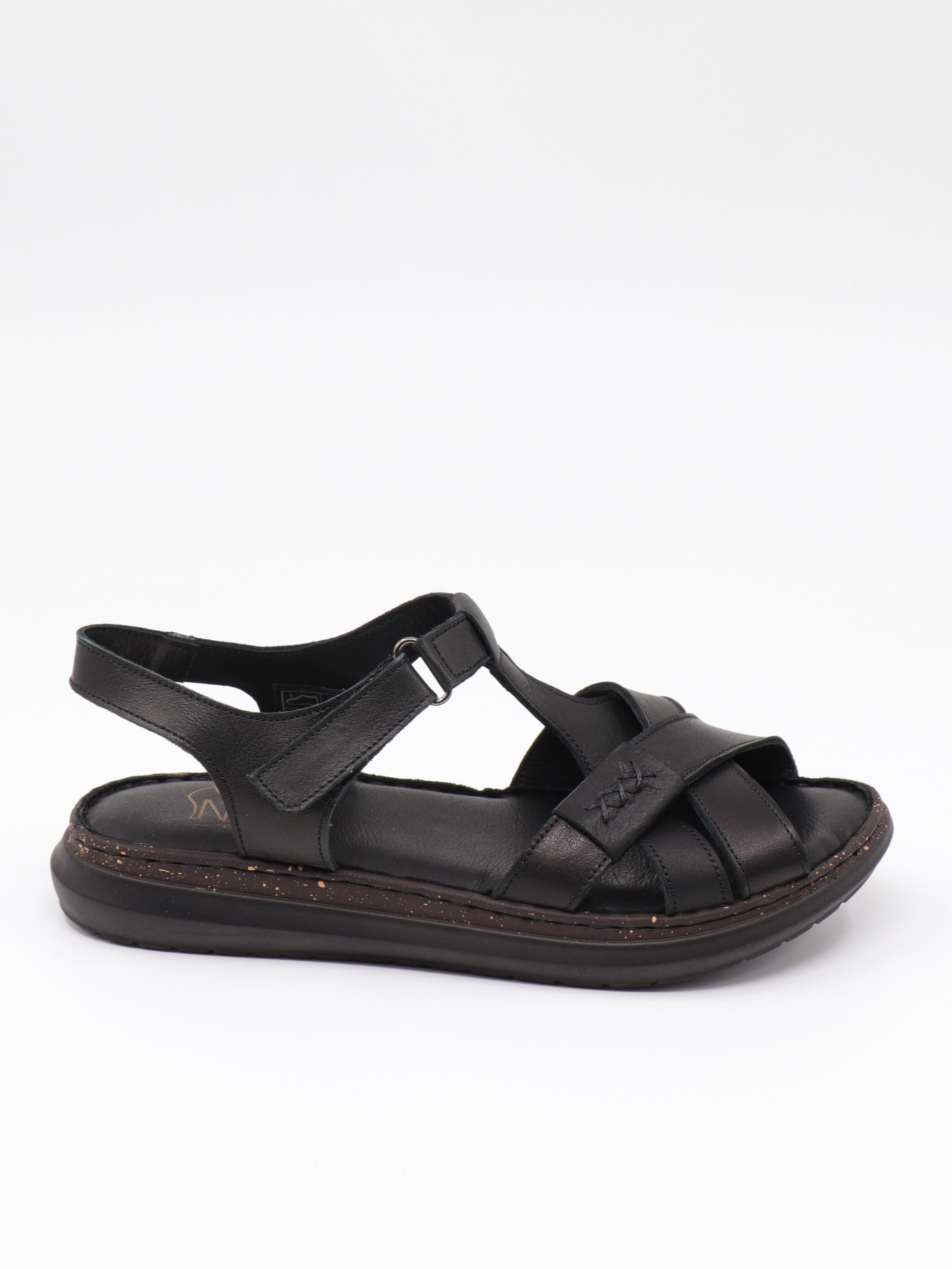 Nesil Shoes Mns 372 Siyah Hakiki Soft Deri Kadın Sandalet
