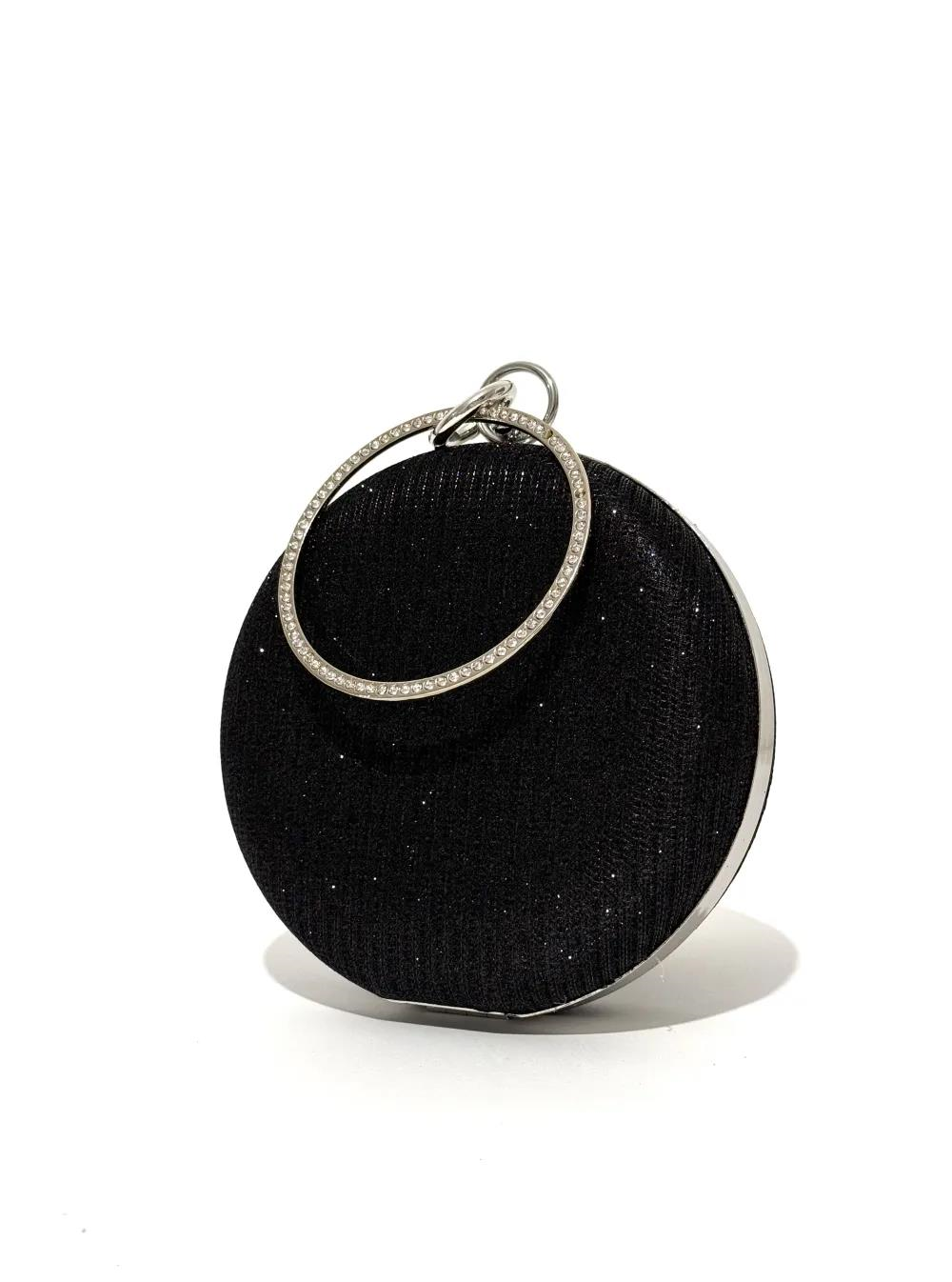 Nesil Shoes Mono 259 Siyah Çupra Abiye Bayan El Çantası