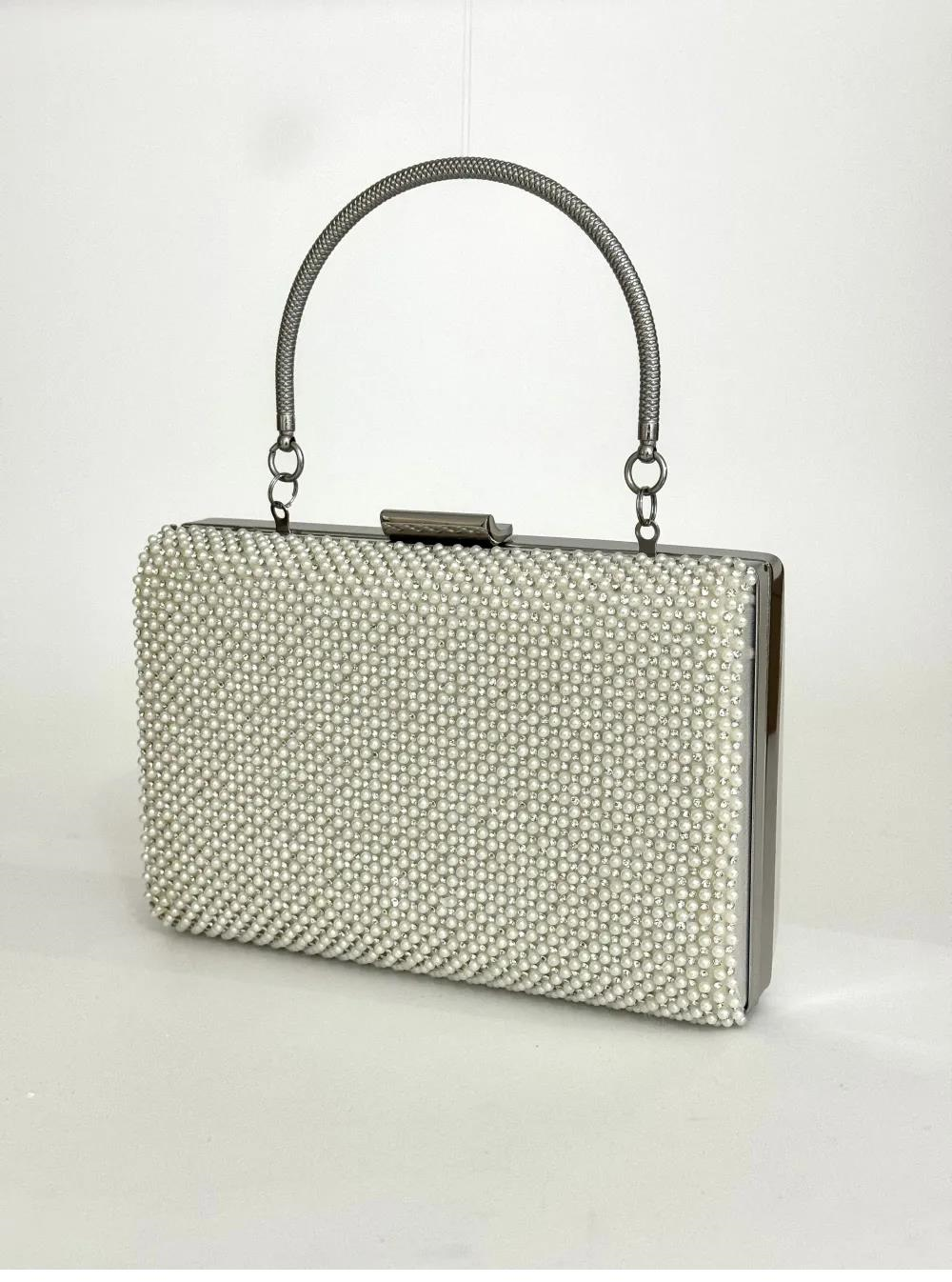 Nesil Shoes Mono 359 İnci Taşlı Abiye Bayan El Çantası