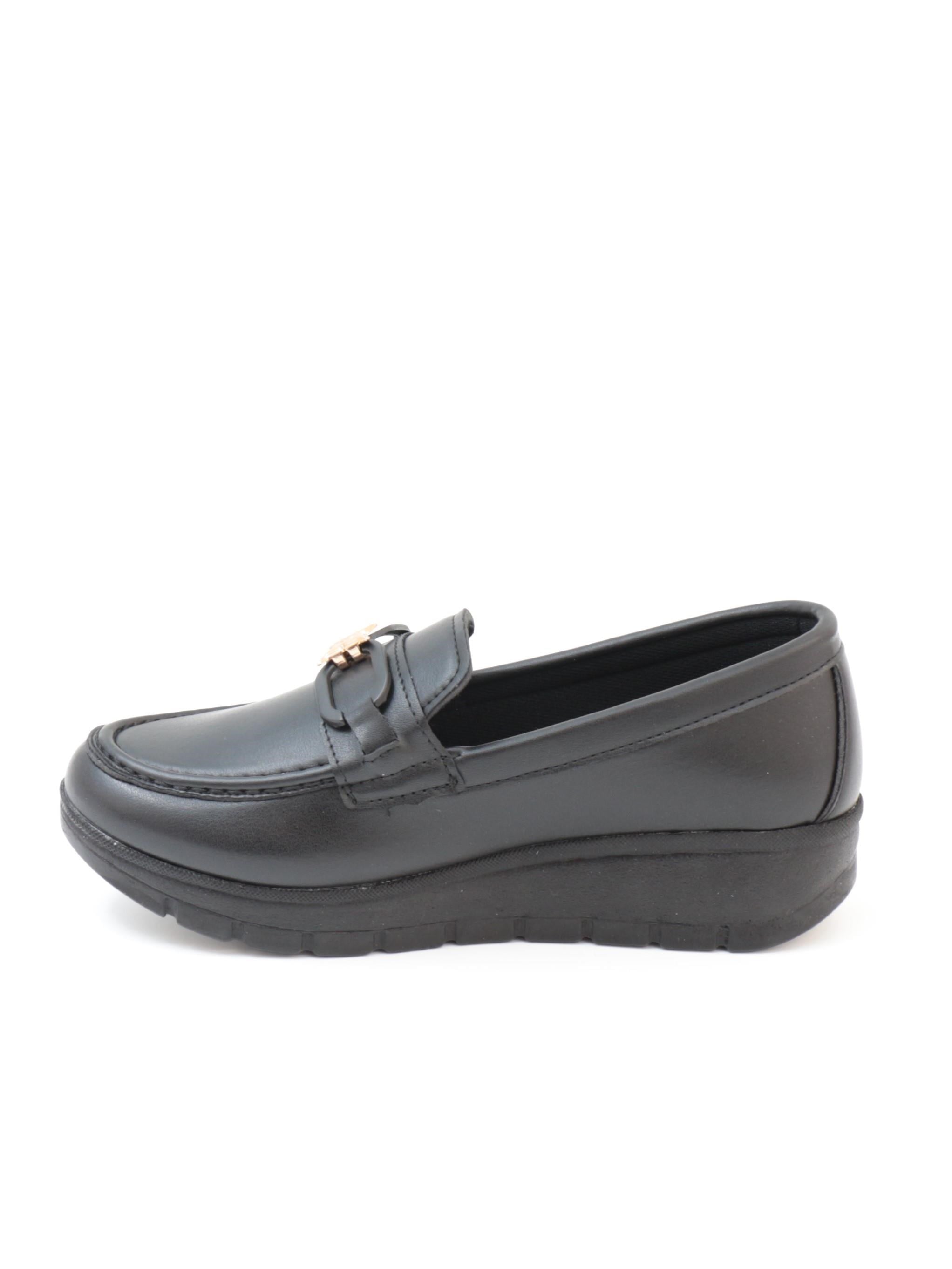 Nesil Shoes Neyna 1045 Siyah Dolgu Topuk Kadın Ayakkabı