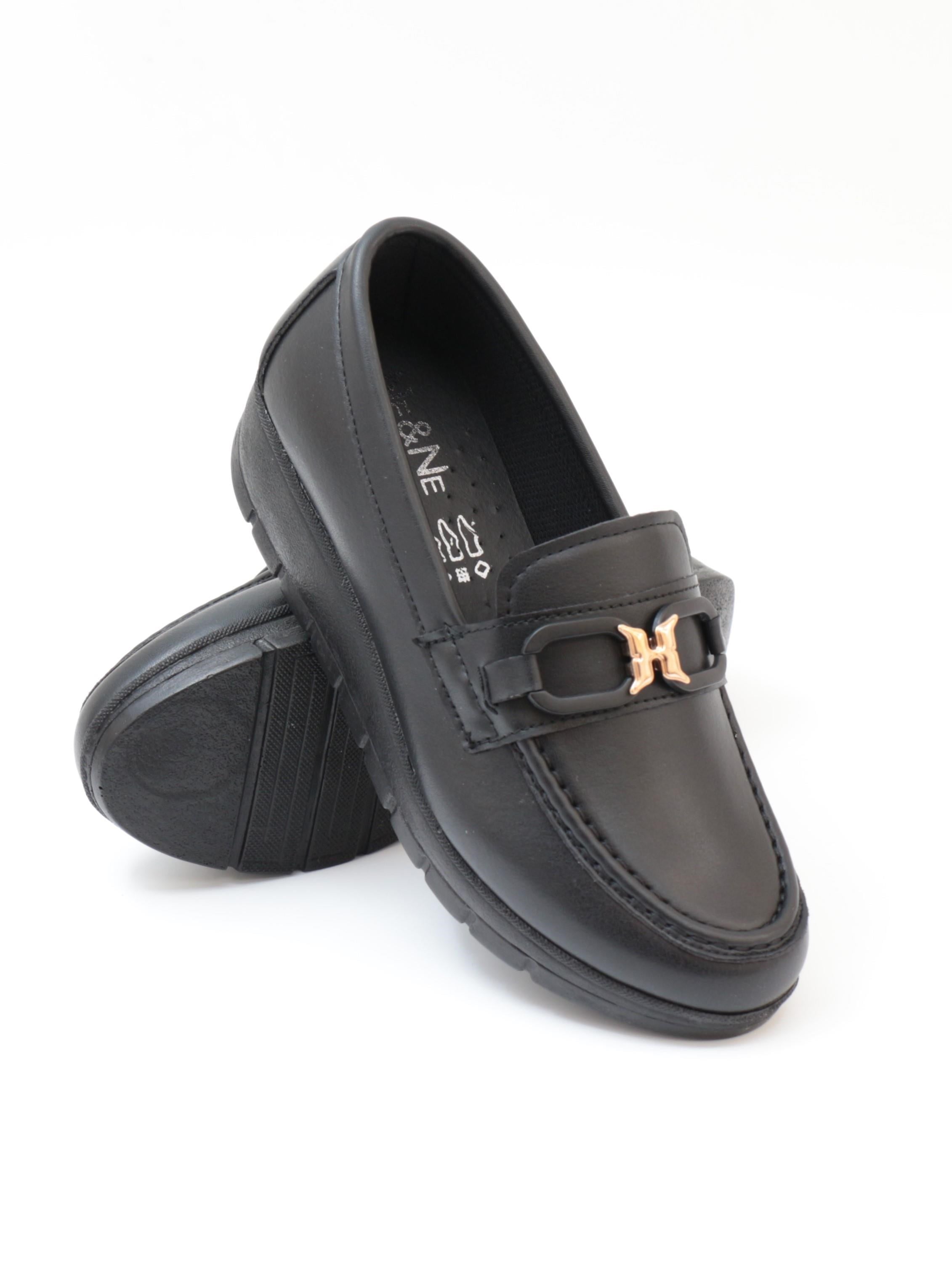 Nesil Shoes Neyna 1045 Siyah Dolgu Topuk Kadın Ayakkabı