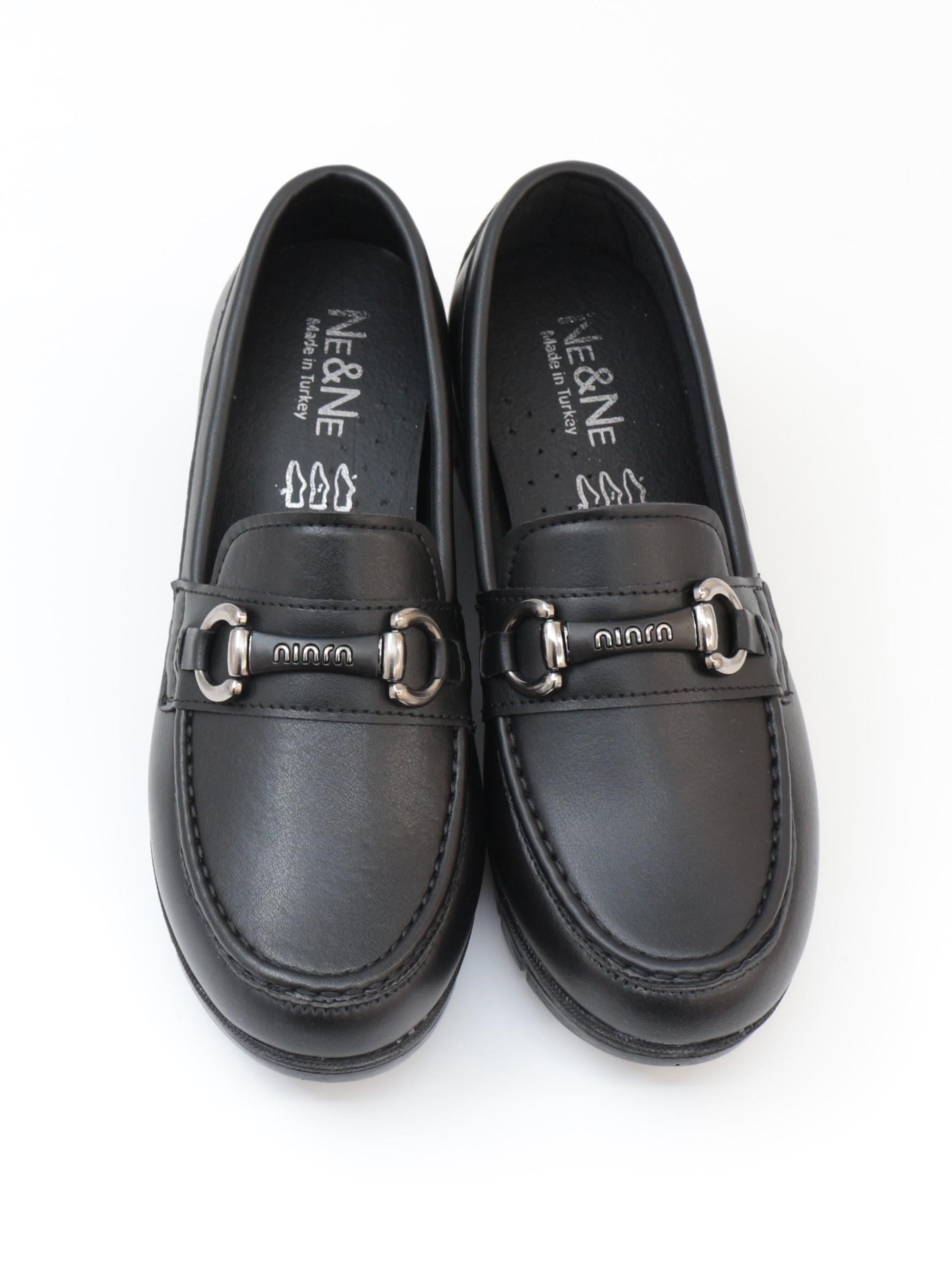 Nesil Shoes Neyna 1062 Siyah Dolgu Topuk Kadın Ayakkabı
