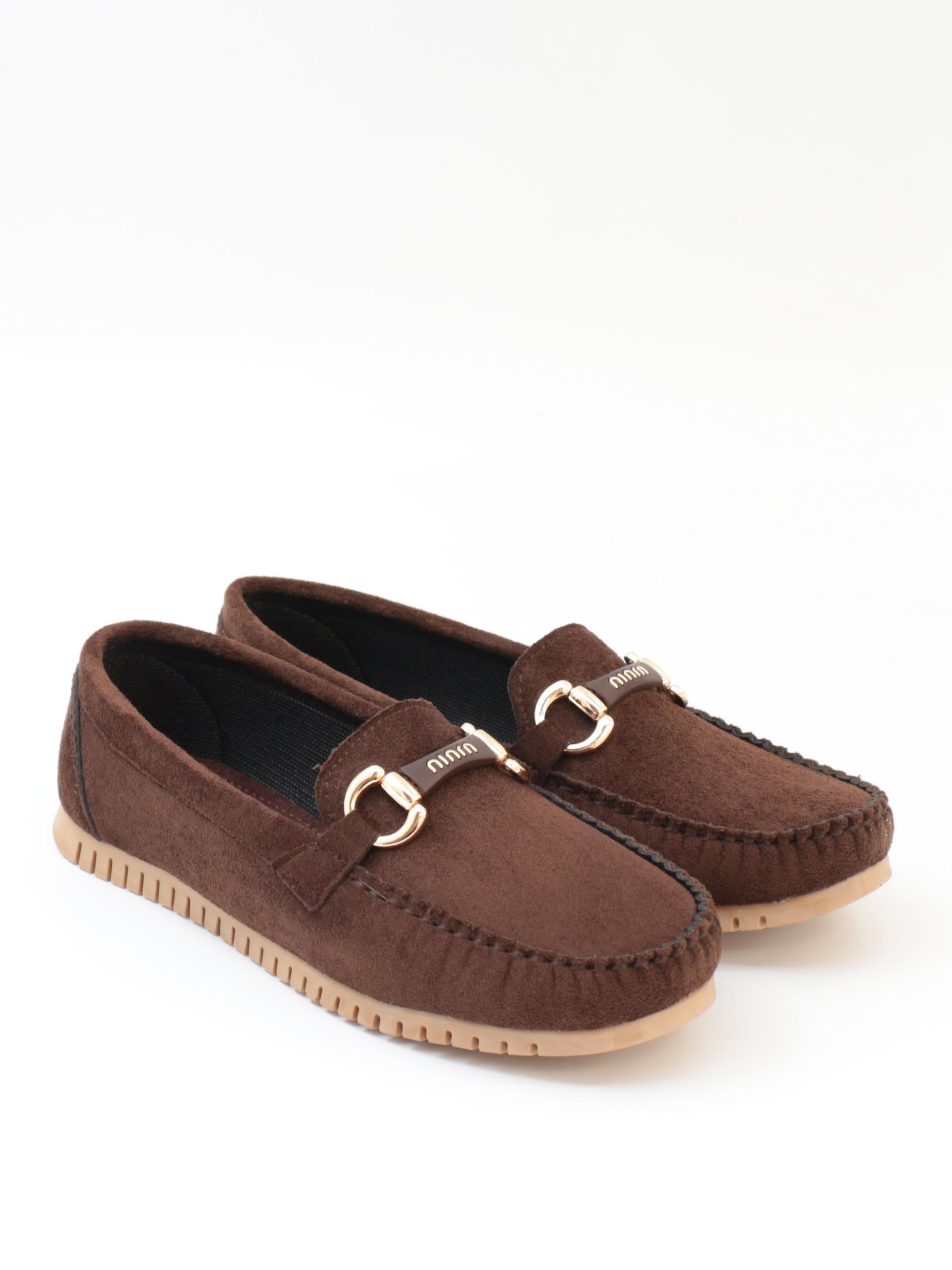 Nesil Shoes Neyna 8062 Kahve Süet Günlük Kadın Ayakkabı