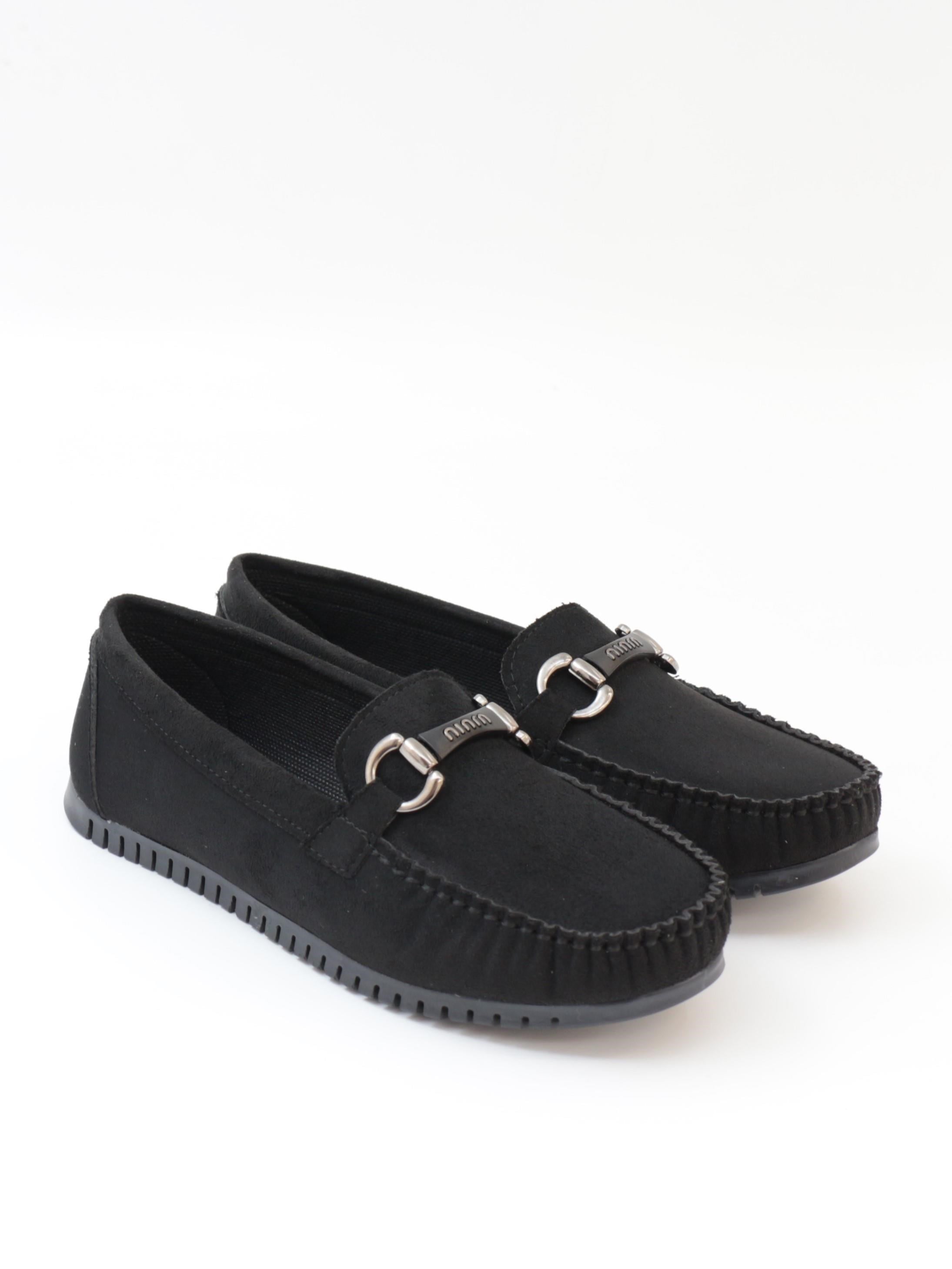 Nesil Shoes Neyna 8062 Siyah Süet Günlük Kadın Ayakkabı