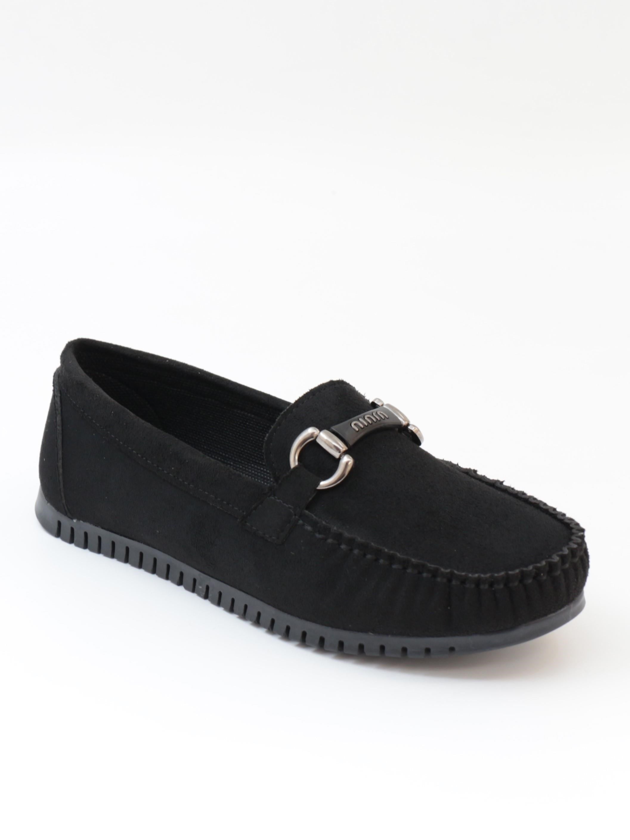 Nesil Shoes Neyna 8062 Siyah Süet Günlük Kadın Ayakkabı