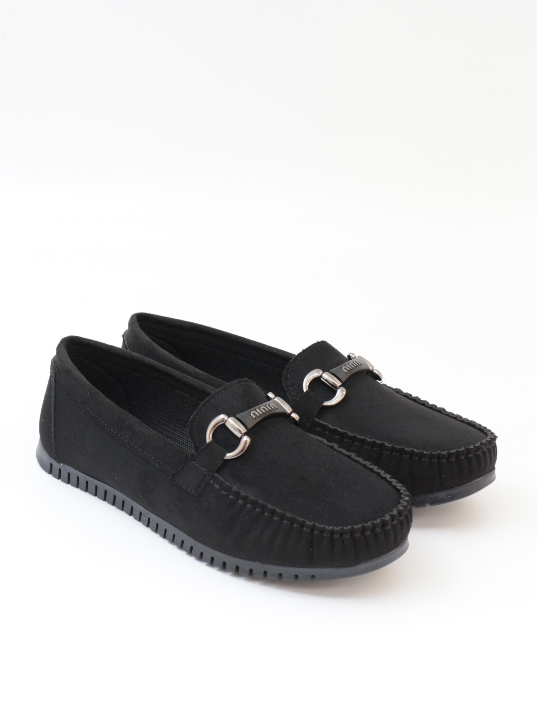 Nesil Shoes Neyna 8062 Siyah Süet Günlük Kadın Ayakkabı