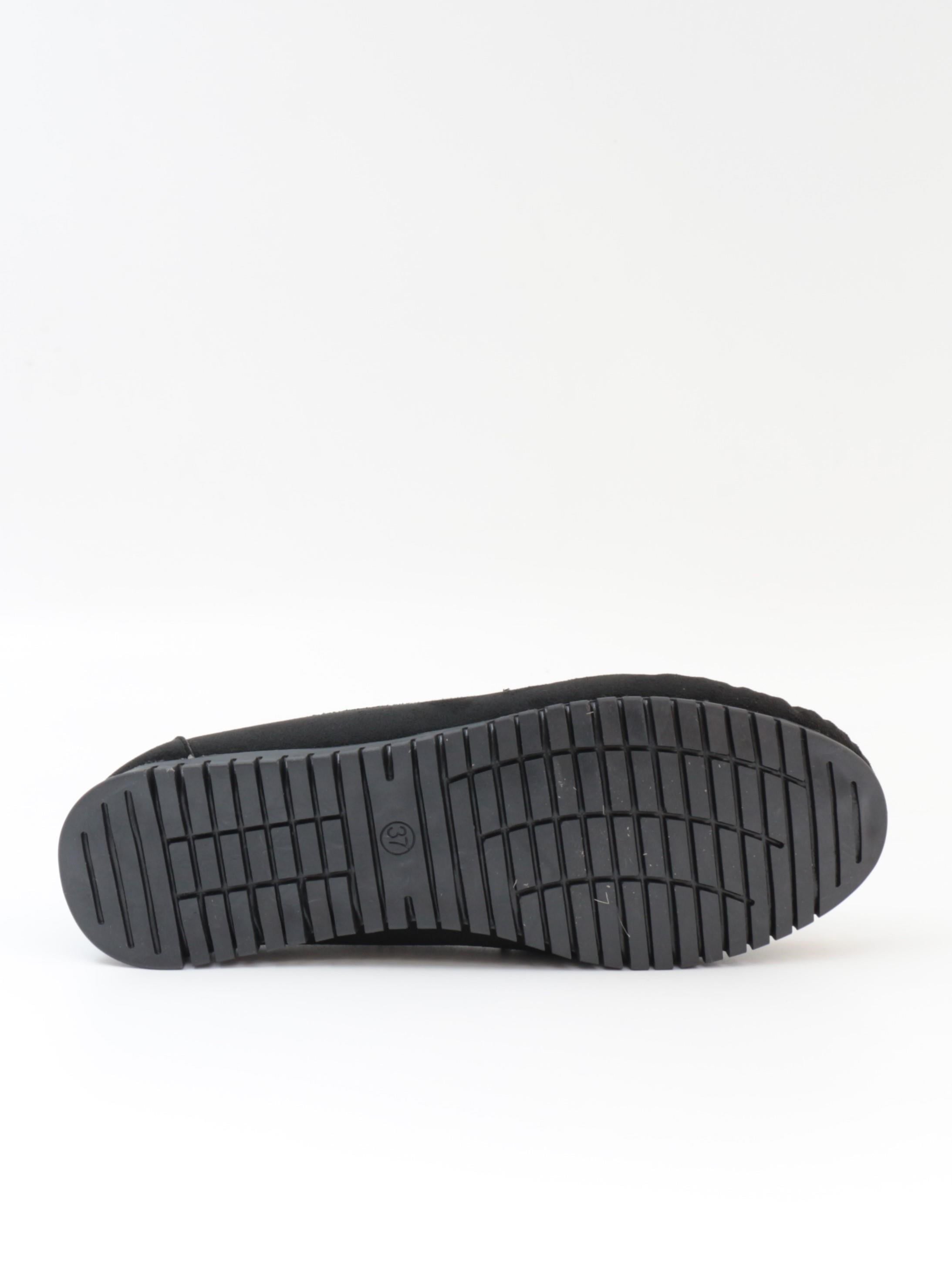 Nesil Shoes Neyna 8062 Siyah Süet Günlük Kadın Ayakkabı
