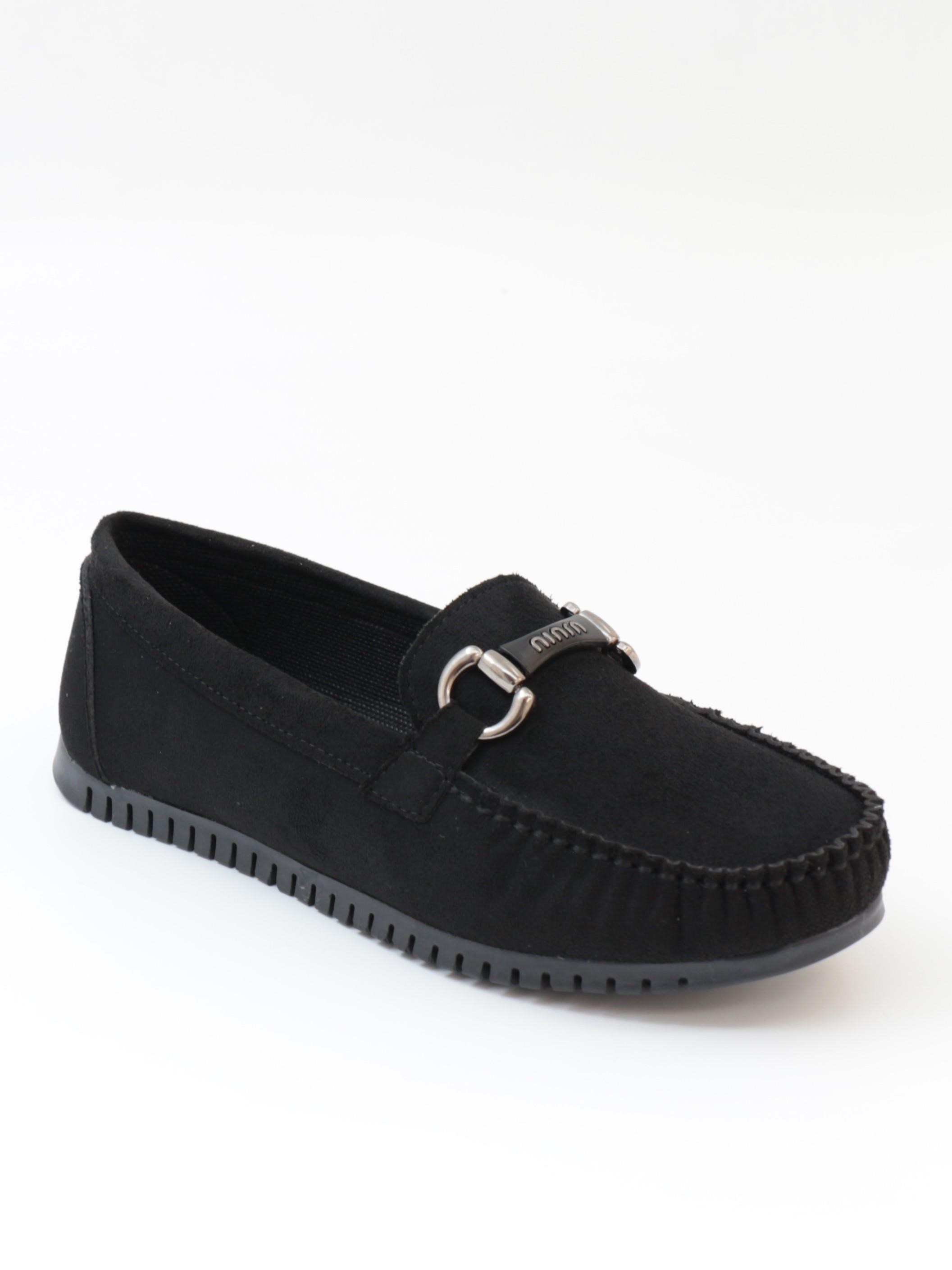 Nesil Shoes Neyna 8062 Siyah Süet Günlük Kadın Ayakkabı