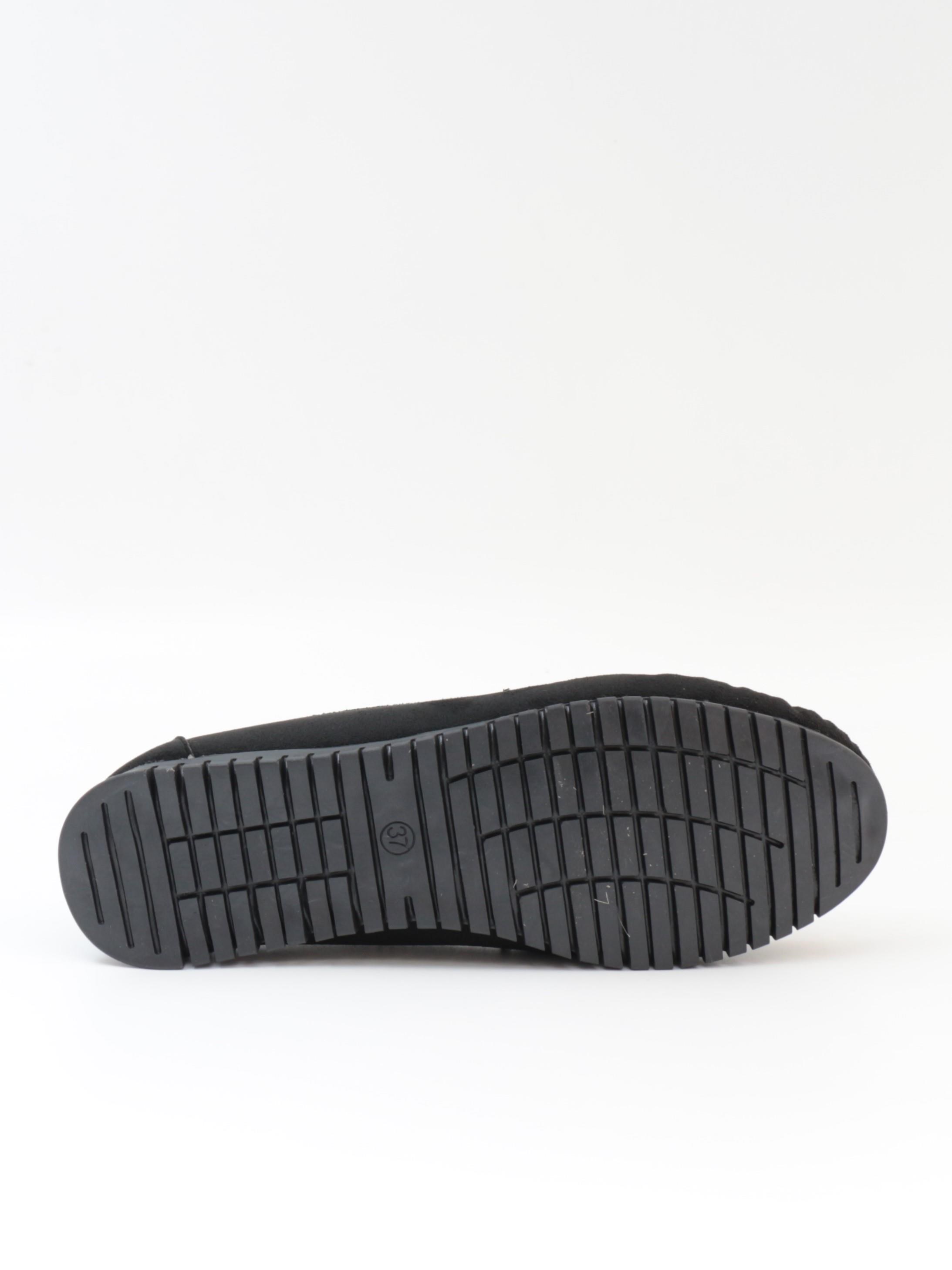 Nesil Shoes Neyna 8062 Siyah Süet Günlük Kadın Ayakkabı