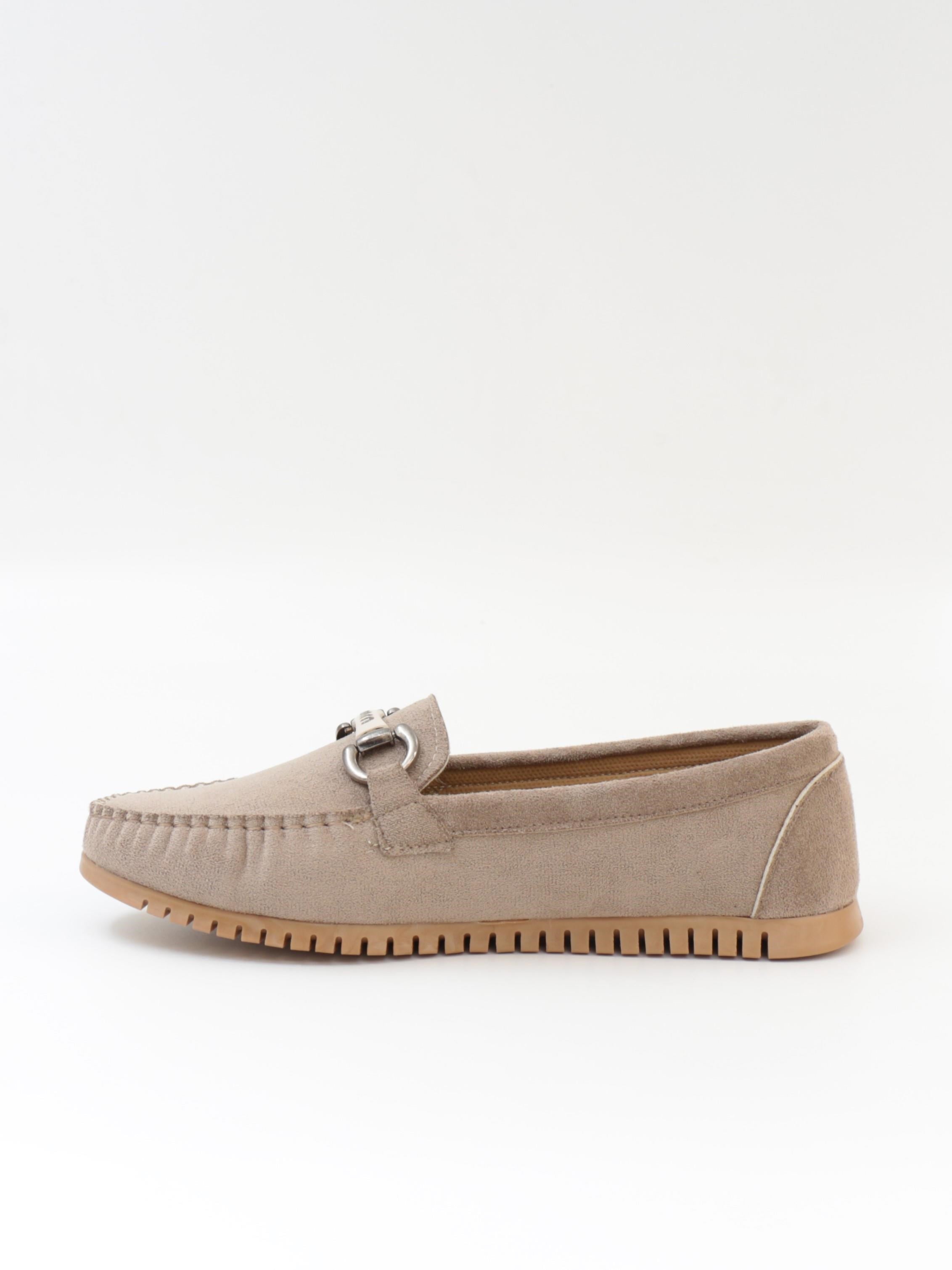 Nesil Shoes Neyna 8062 Vizon Süet Günlük Kadın Ayakkabı