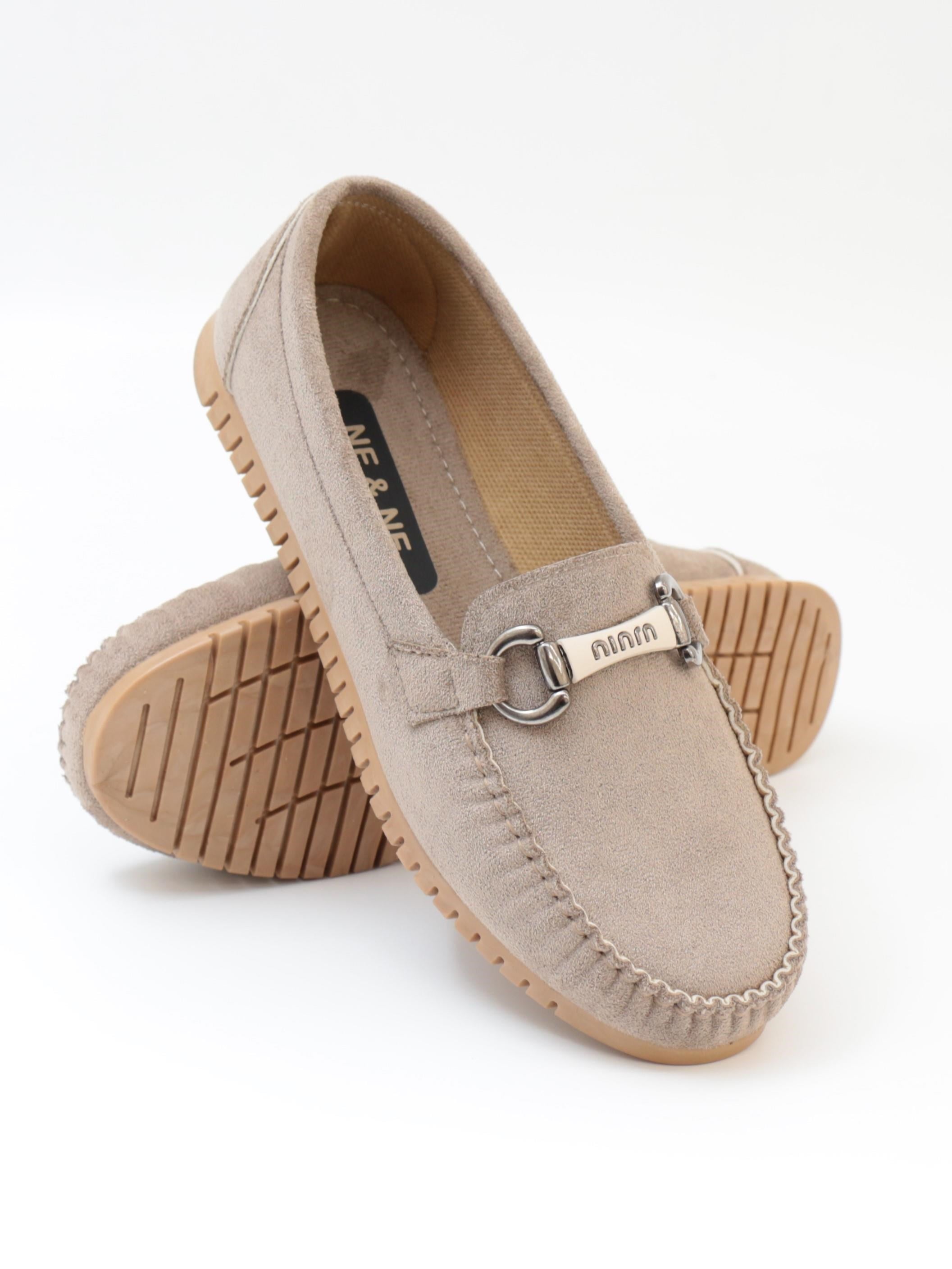 Nesil Shoes Neyna 8062 Vizon Süet Günlük Kadın Ayakkabı